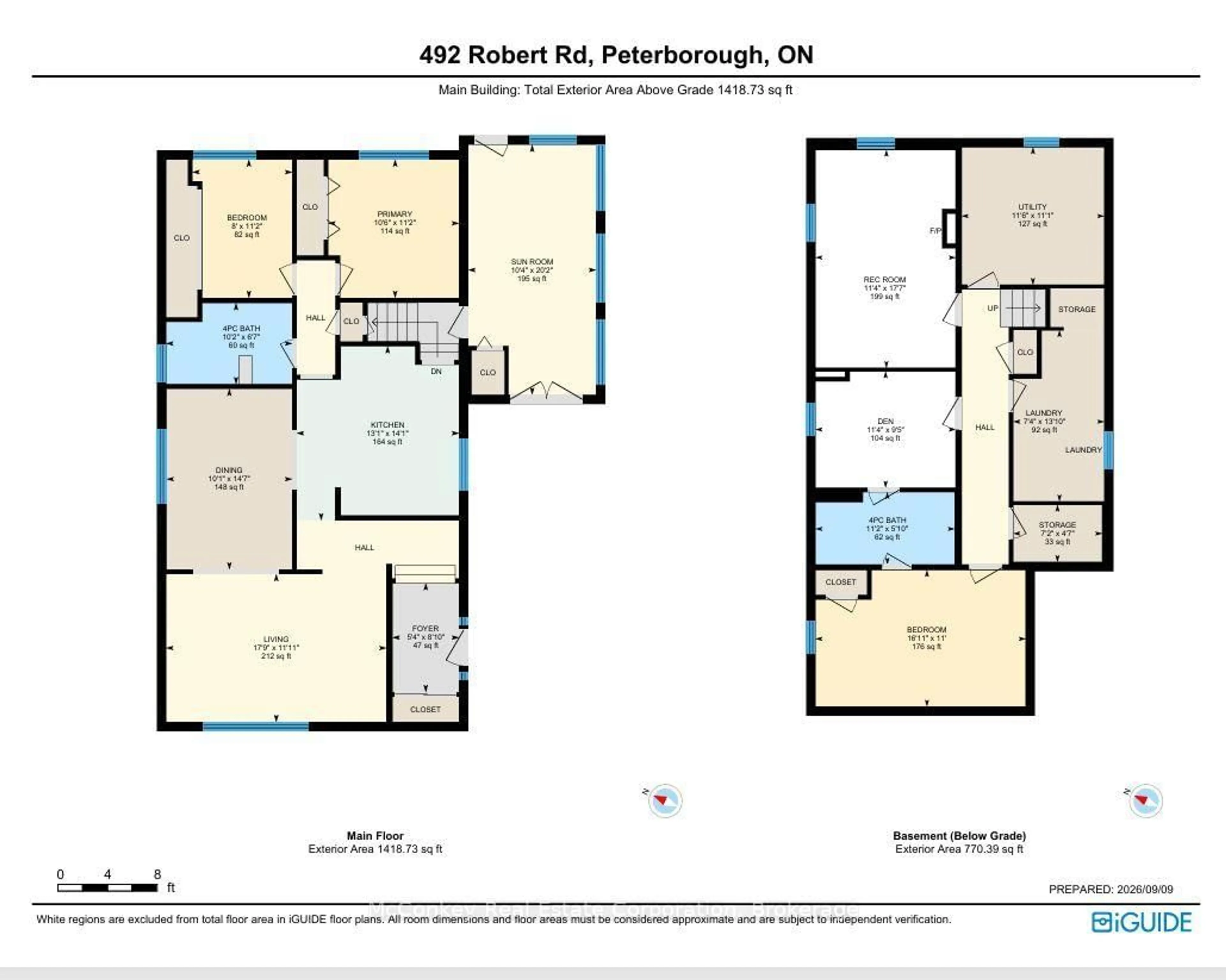 Floor plan for 492 Robert Rd, Peterborough Ontario K9J 5T1