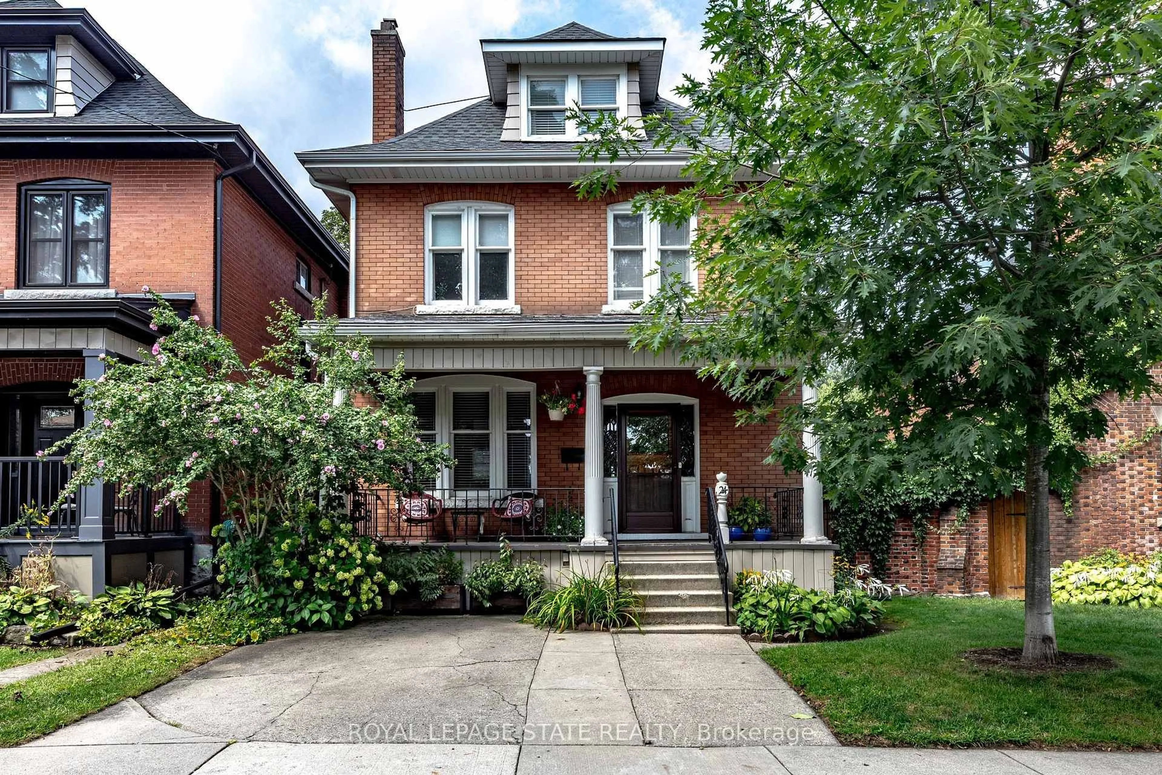 Home with brick exterior material, street for 24 Fairleigh Cres, Hamilton Ontario L8M 2K9