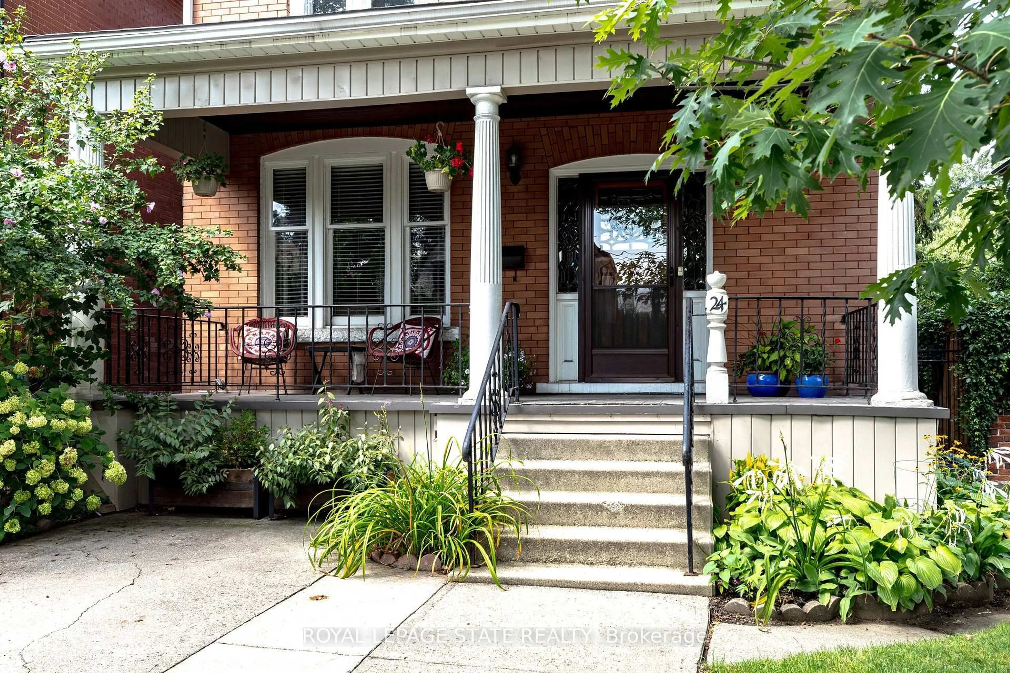 Home with brick exterior material, street for 24 Fairleigh Cres, Hamilton Ontario L8M 2K9
