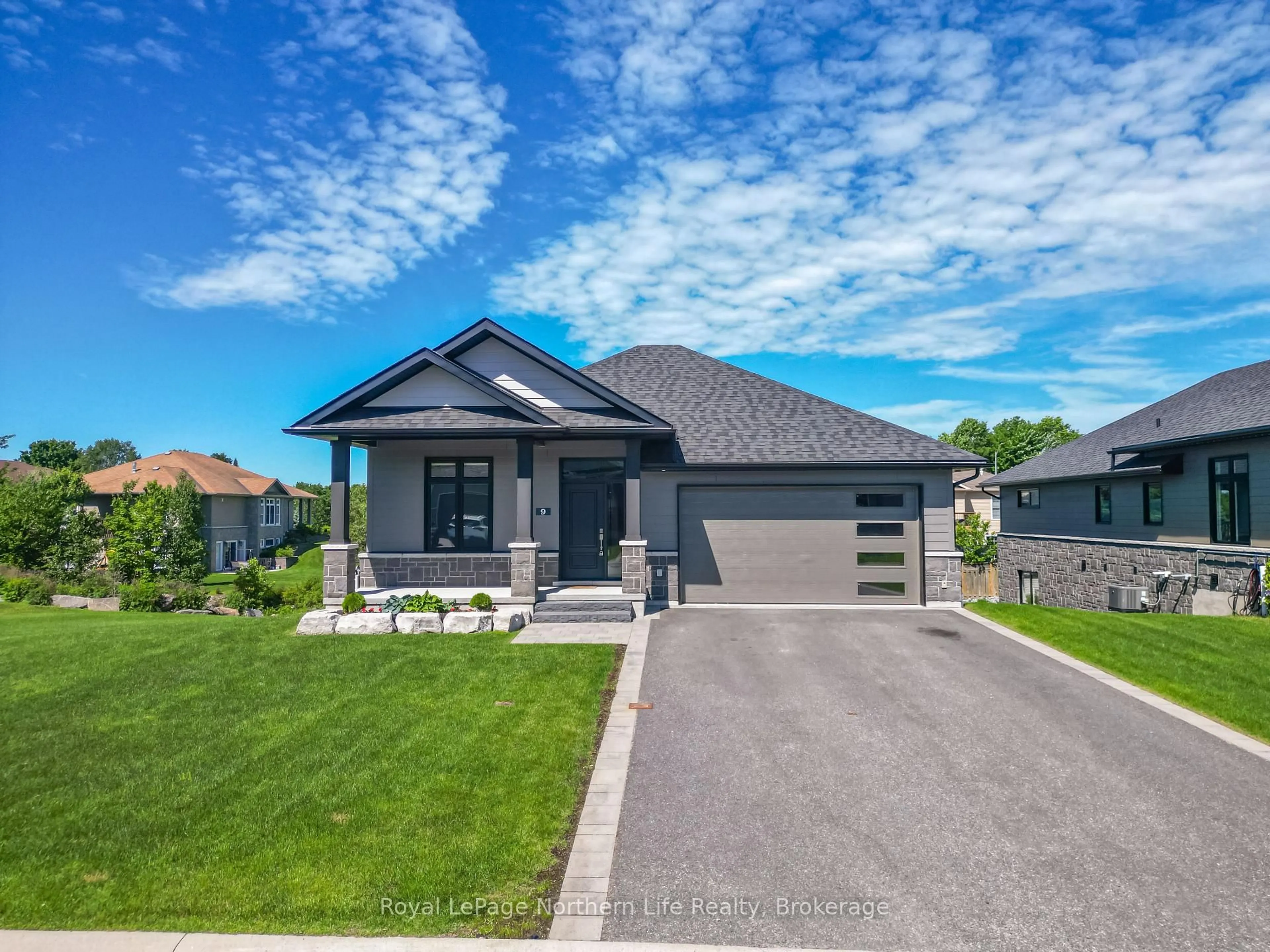 Home with brick exterior material, street for 9 Silver Maple Lane, North Bay Ontario P1C 0B5