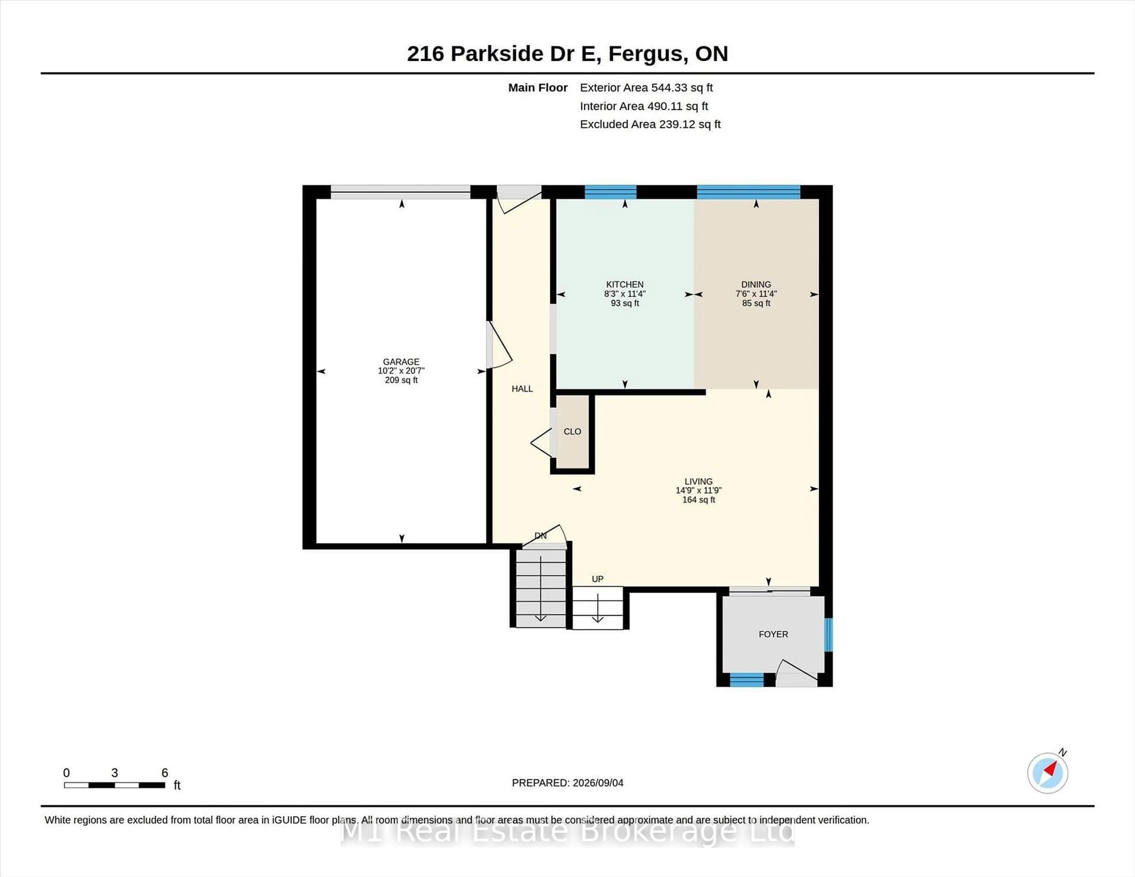 Floor plan for 216 Parkside Dr, Centre Wellington Ontario N1M 3E8