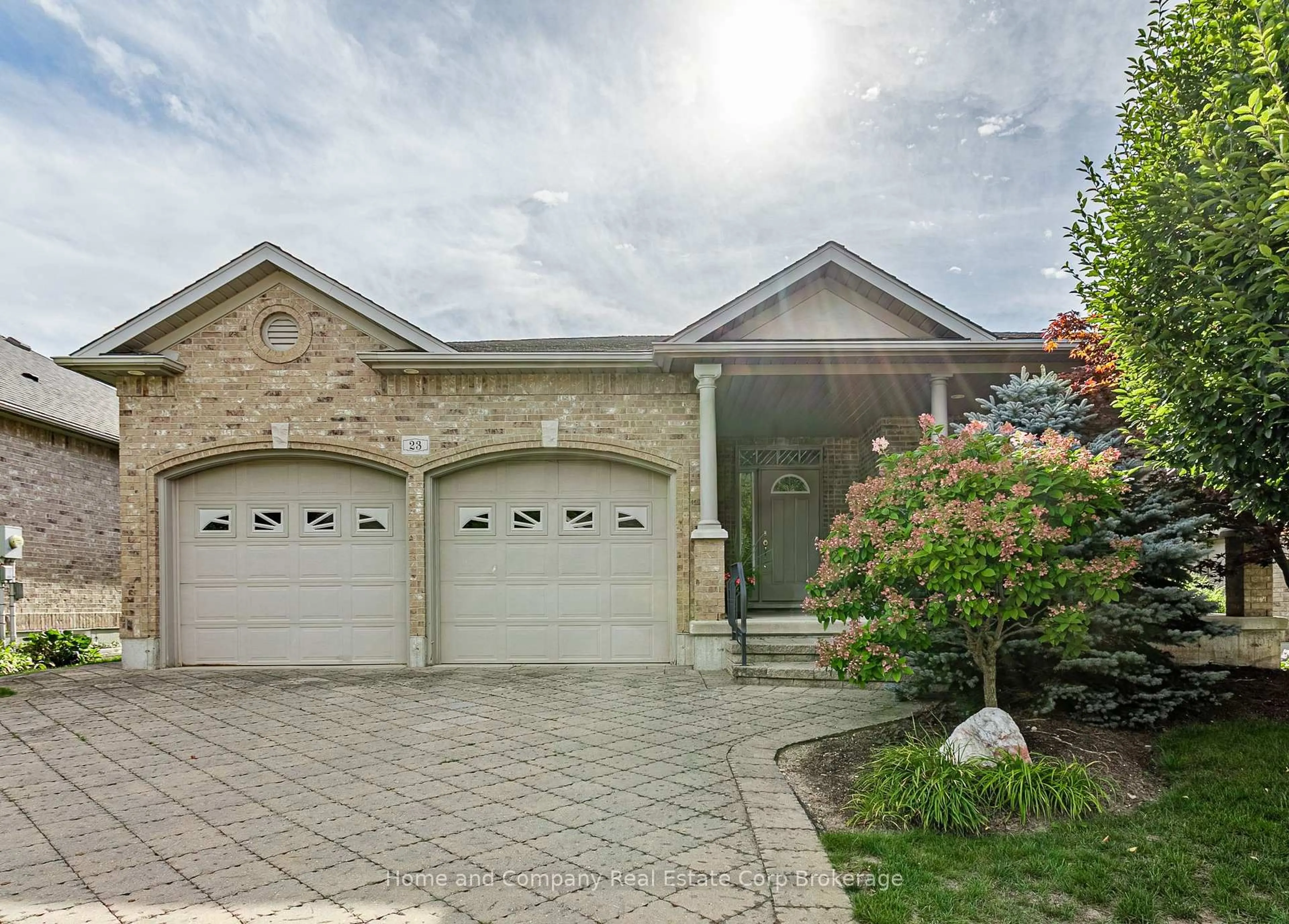 Home with brick exterior material, street for 23 North Pointe Dr, Stratford Ontario N5A 8C3