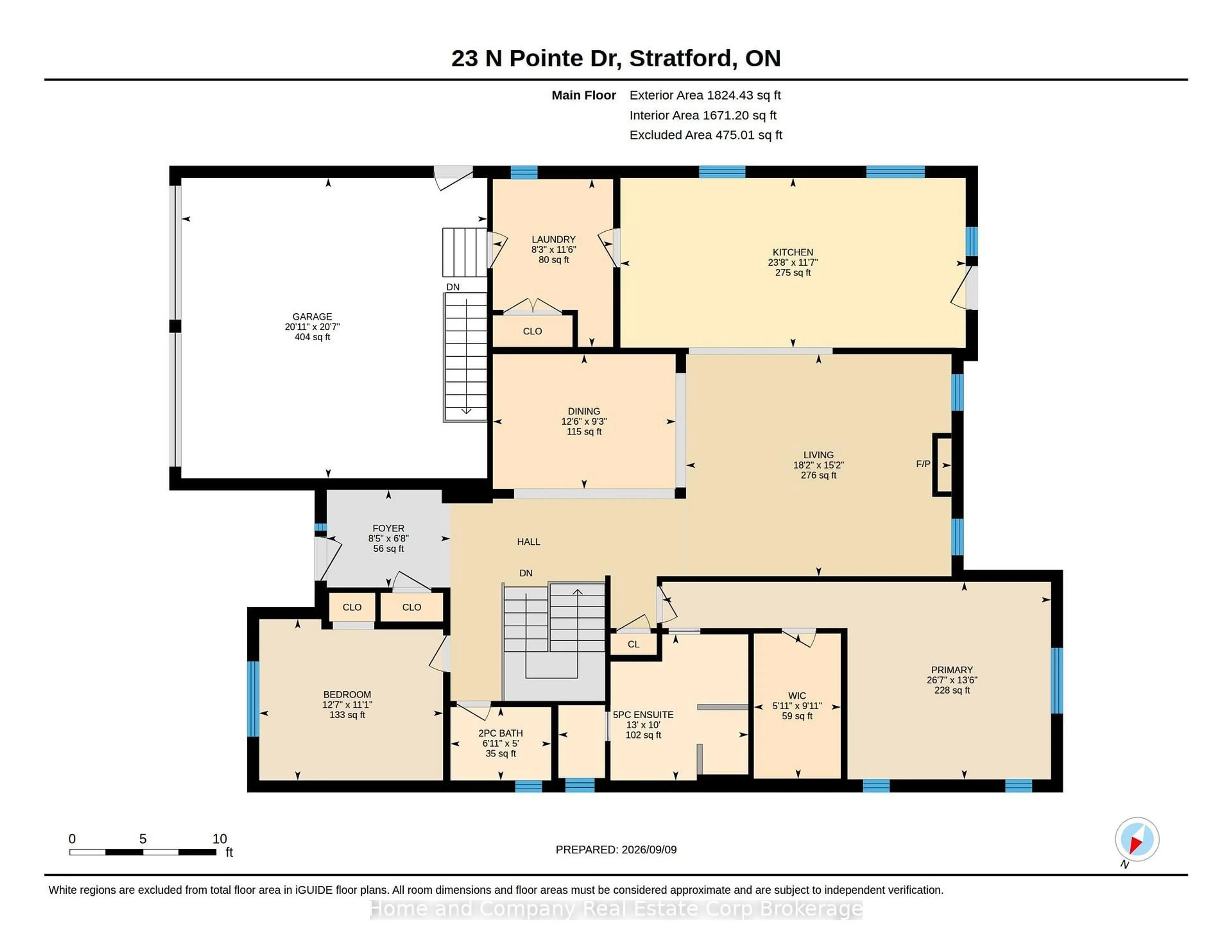 Floor plan for 23 North Pointe Dr, Stratford Ontario N5A 8C3