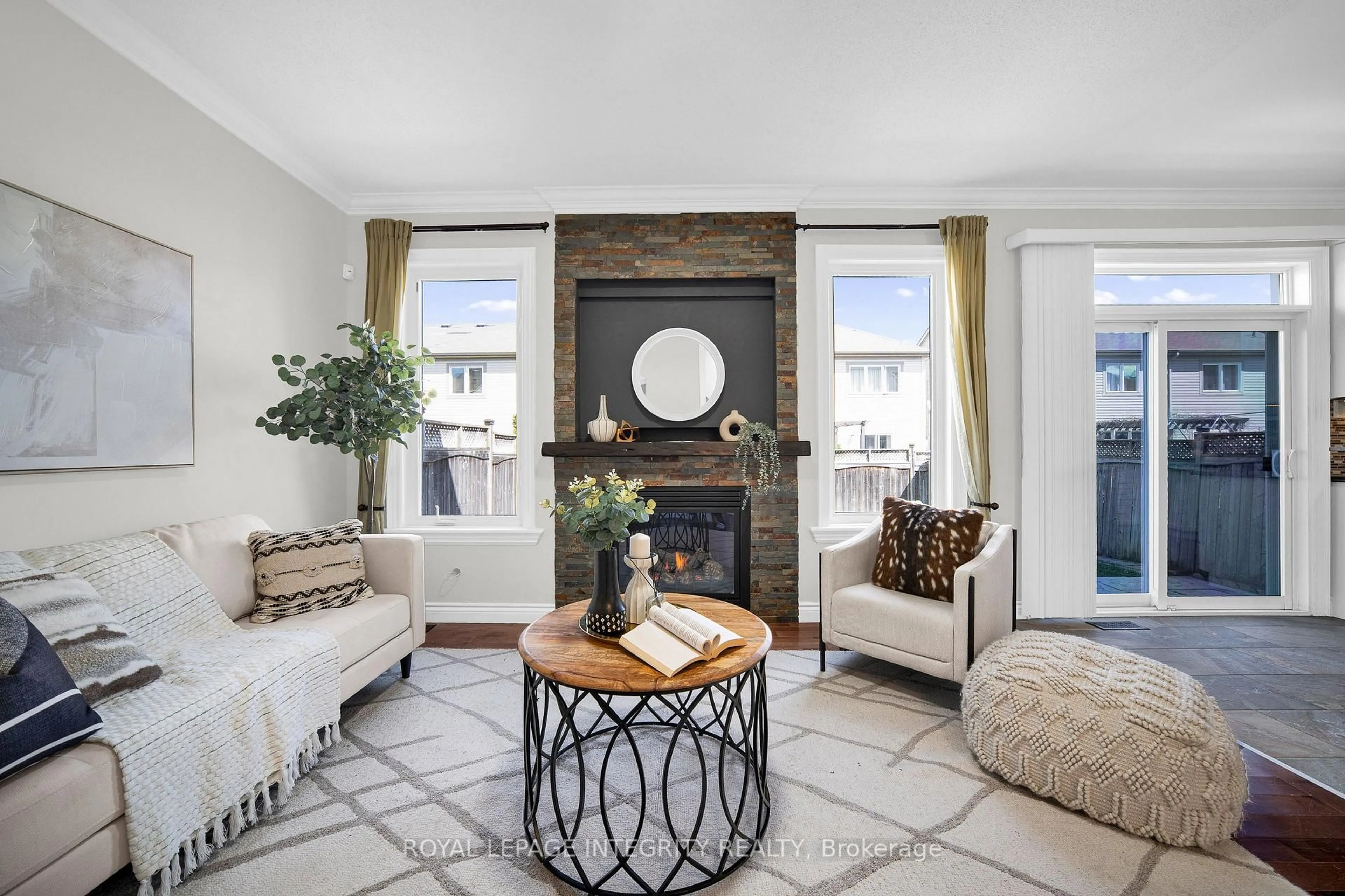 Living room with furniture, ceramic/tile floor for 3009 Freshwater Way, Ottawa Ontario K2J 5J8
