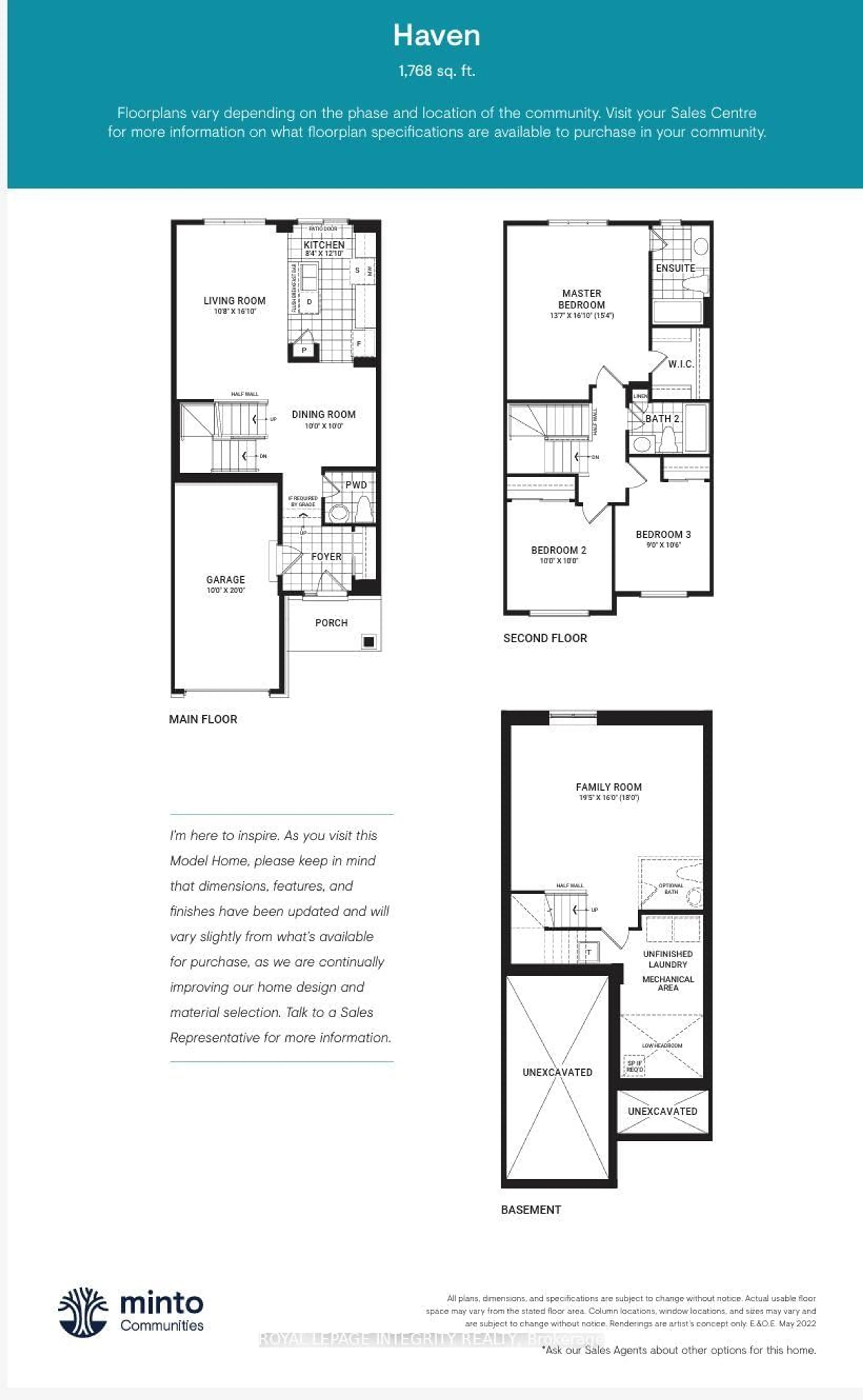 Floor plan for 174 NAMASTE Walk, Ottawa Ontario K2J 6Z4