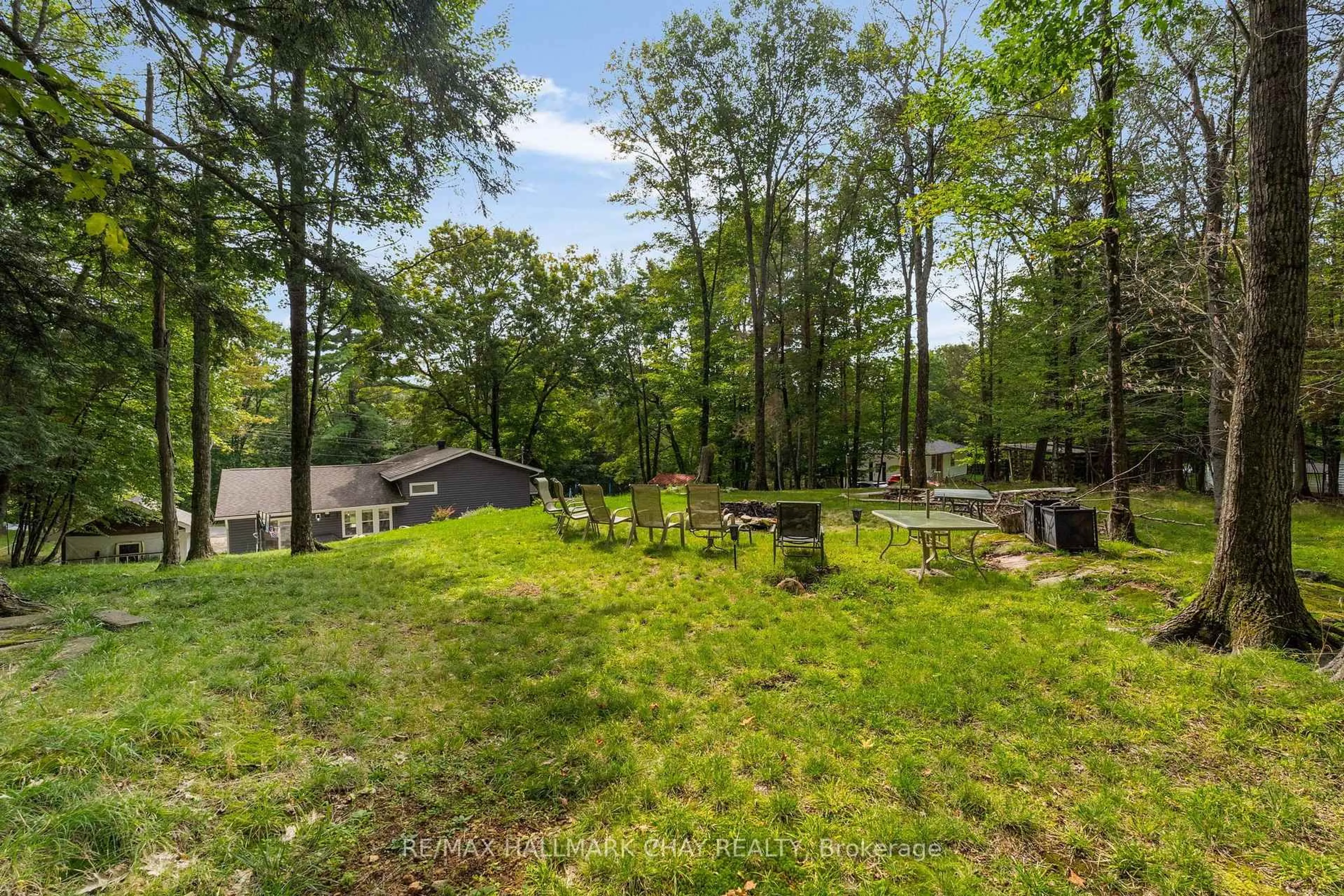 A pic from outside/outdoor area/front of a property/back of a property/a pic from drone, forest/trees view for 157 Sunnyside St, Dysart et al Ontario K0M 1S0