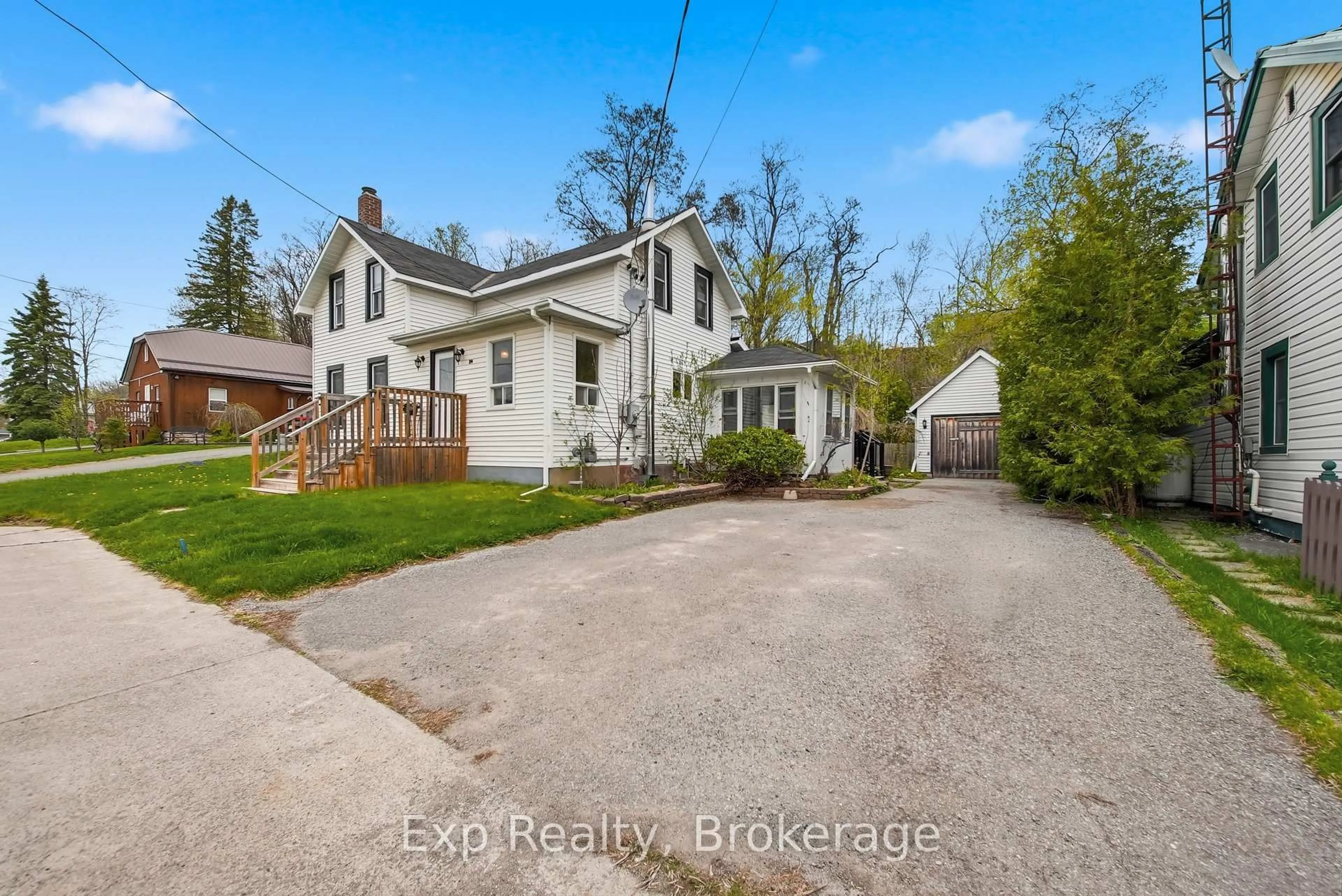A pic from outside/outdoor area/front of a property/back of a property/a pic from drone, street for 20 Main St, Limoges Ontario K0K 2M0