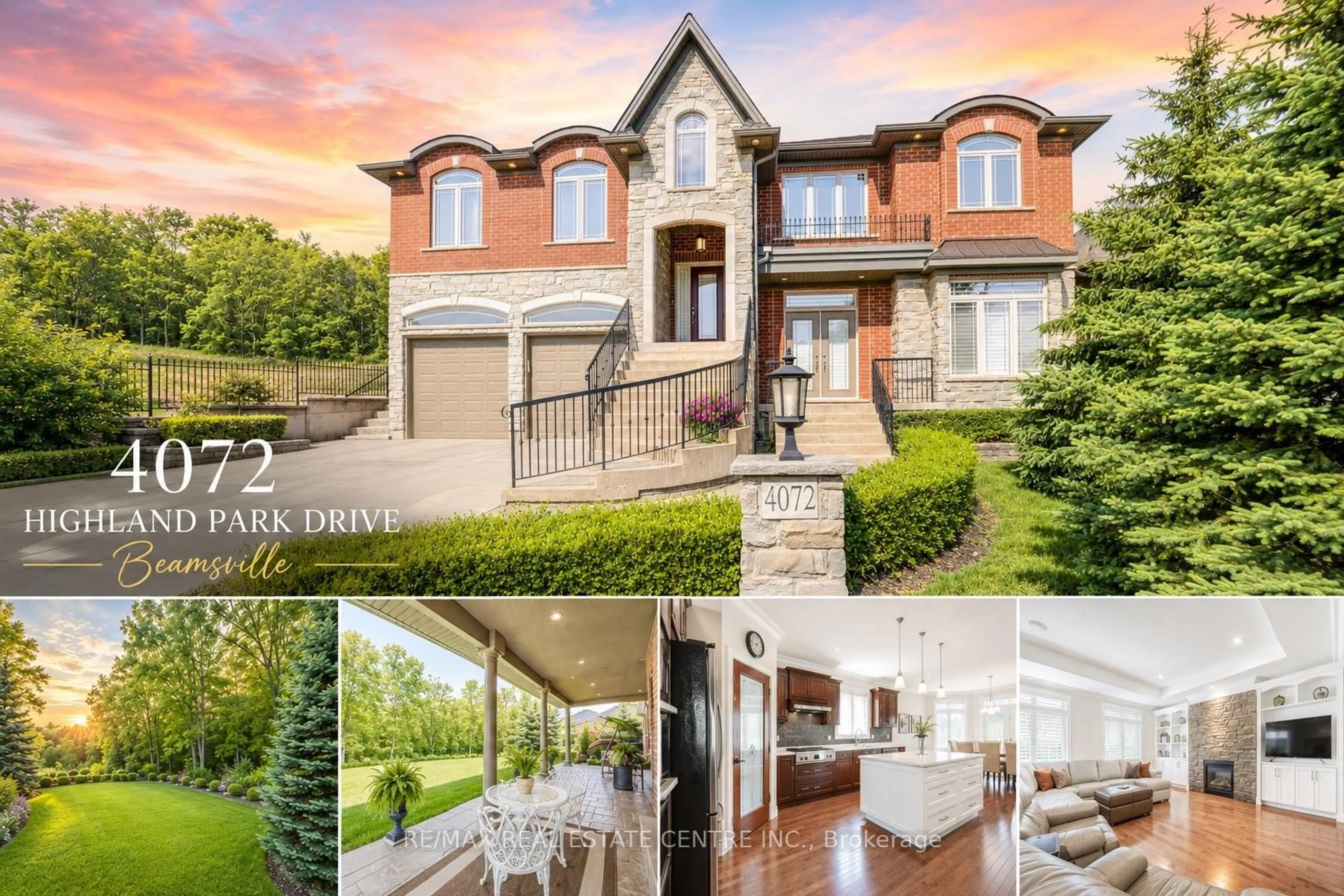Home with brick exterior material, street for 4072 Highland Park Dr, Lincoln Ontario L3J 0M3