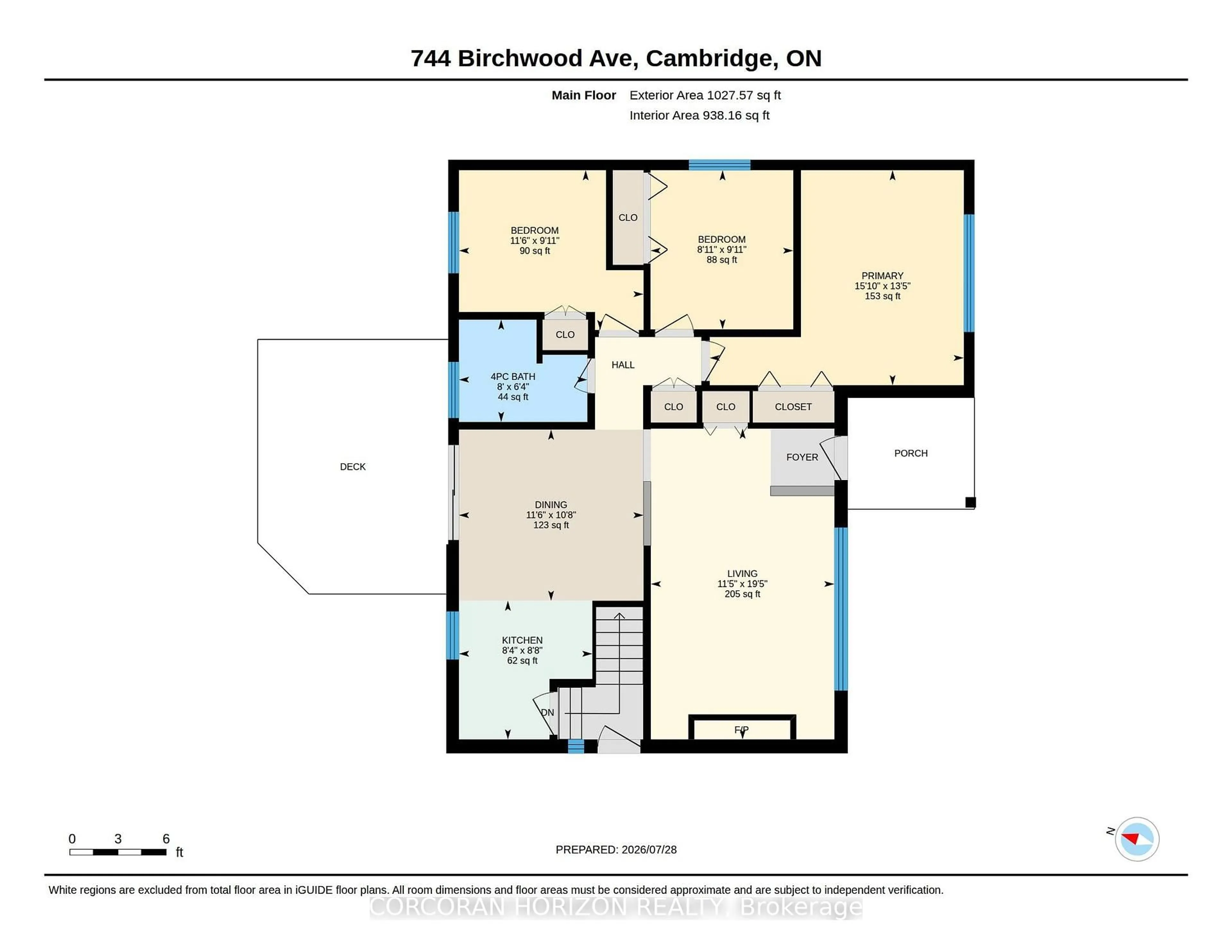 Floor plan for 744 Birchwood Ave, Cambridge Ontario N3H 2V5