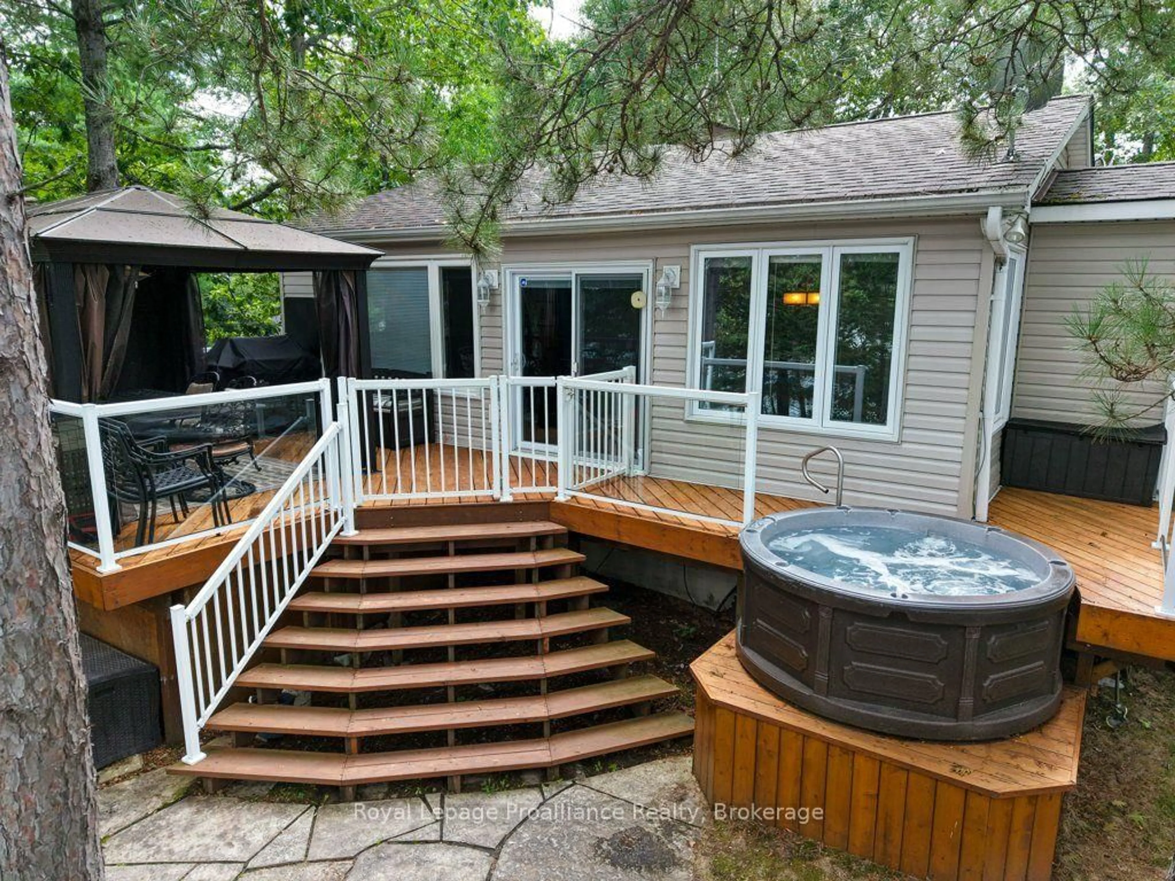 Patio, water/lake/river/ocean view for 35 Fire Rte 75D, Havelock-Belmont-Methuen Ontario K0L 1Z0