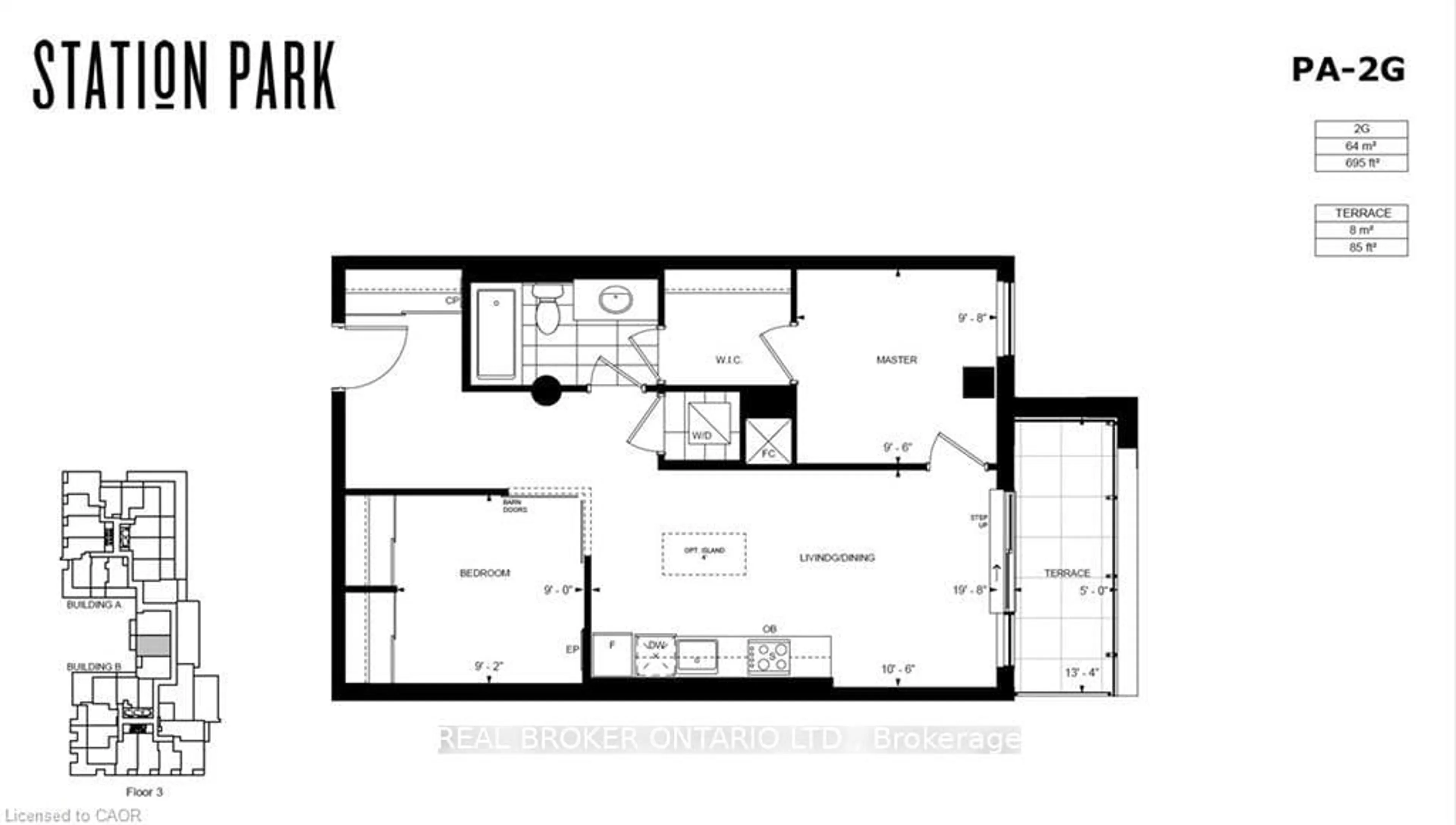 Floor plan for 15 Wellington St #317, Kitchener Ontario N2G 0E4