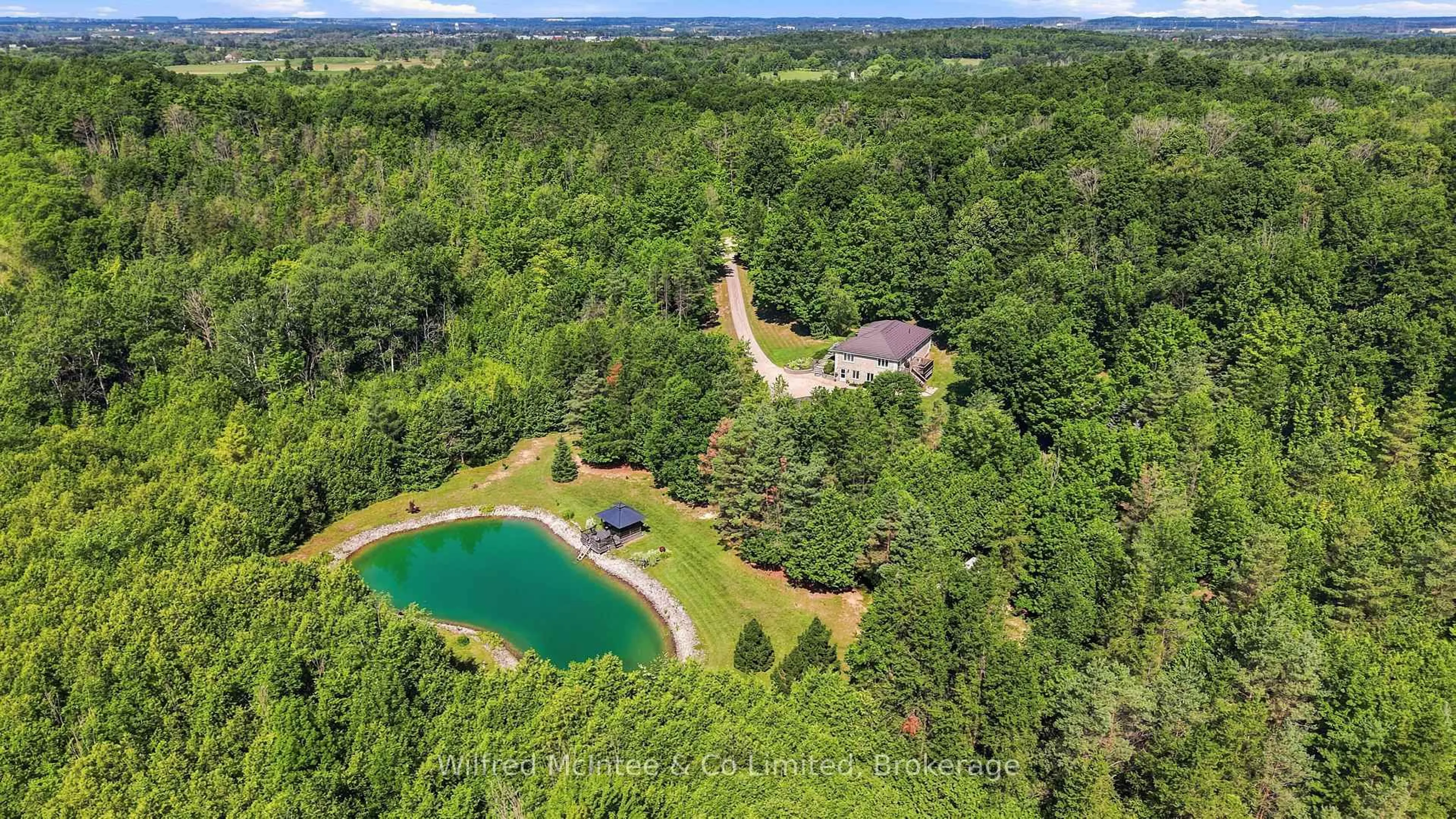 A pic from outside/outdoor area/front of a property/back of a property/a pic from drone, water/lake/river/ocean view for 073091 10TH SIDEROAD SDR, West Grey Ontario N4N 3B8