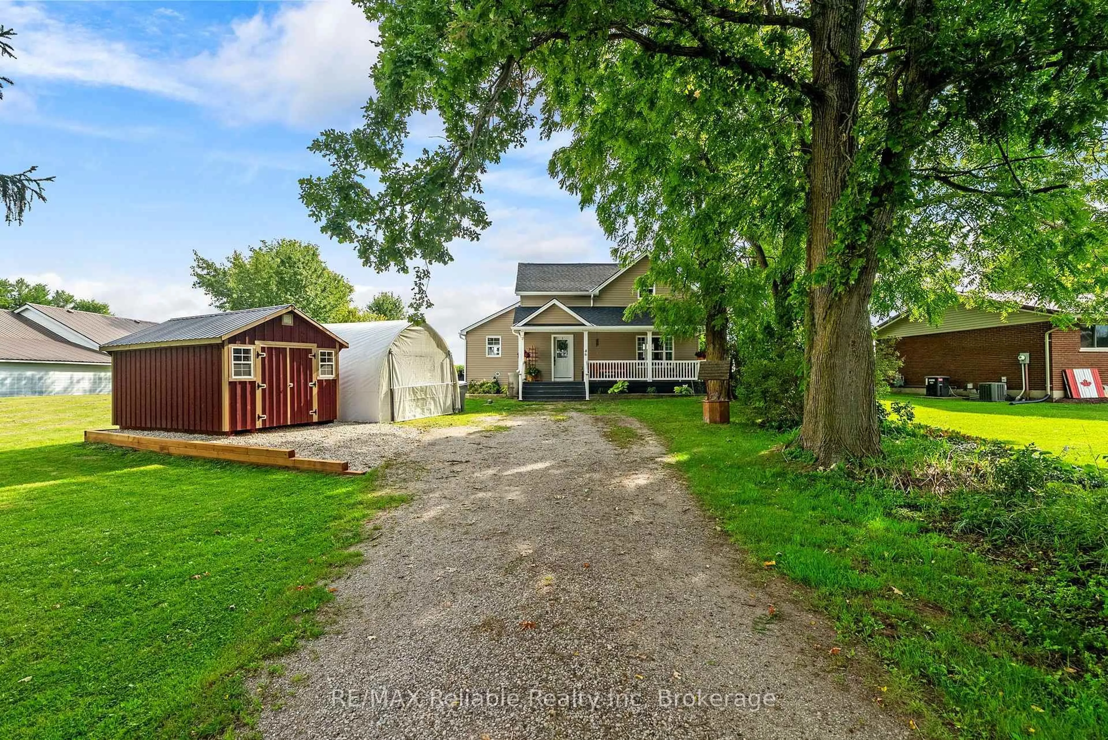 A pic from outside/outdoor area/front of a property/back of a property/a pic from drone, street for 46 Harpurhey Rd, Huron East Ontario N0K 1W0