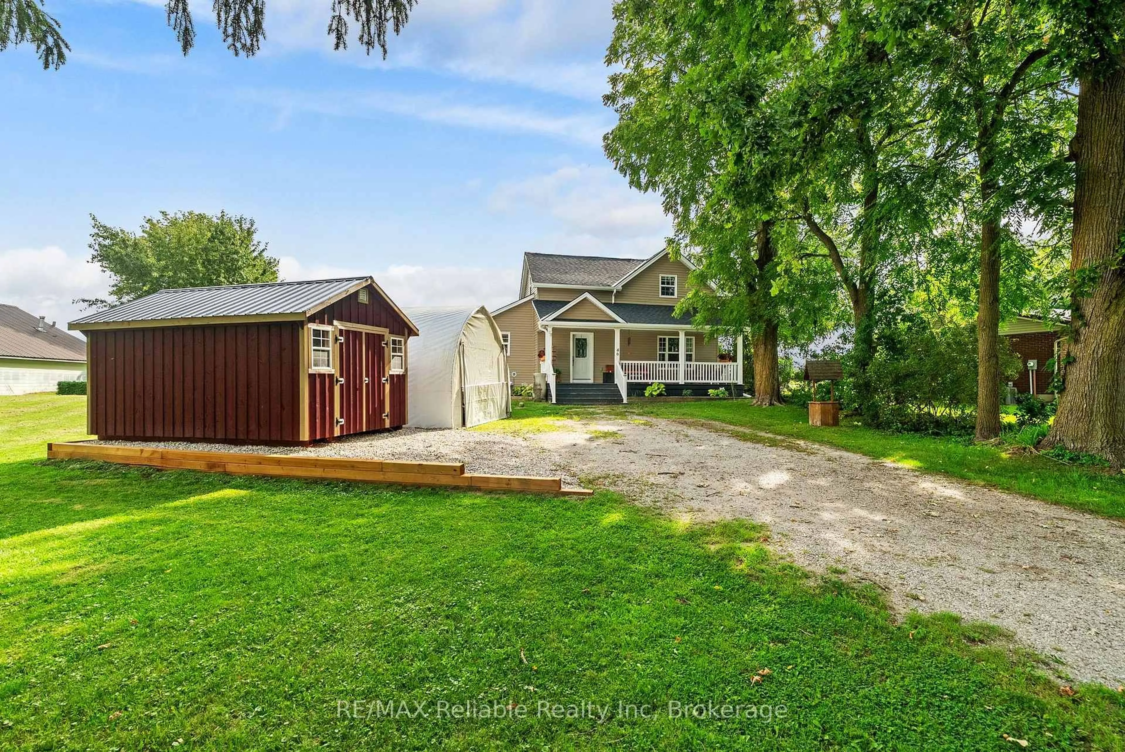A pic from outside/outdoor area/front of a property/back of a property/a pic from drone, street for 46 Harpurhey Rd, Huron East Ontario N0K 1W0