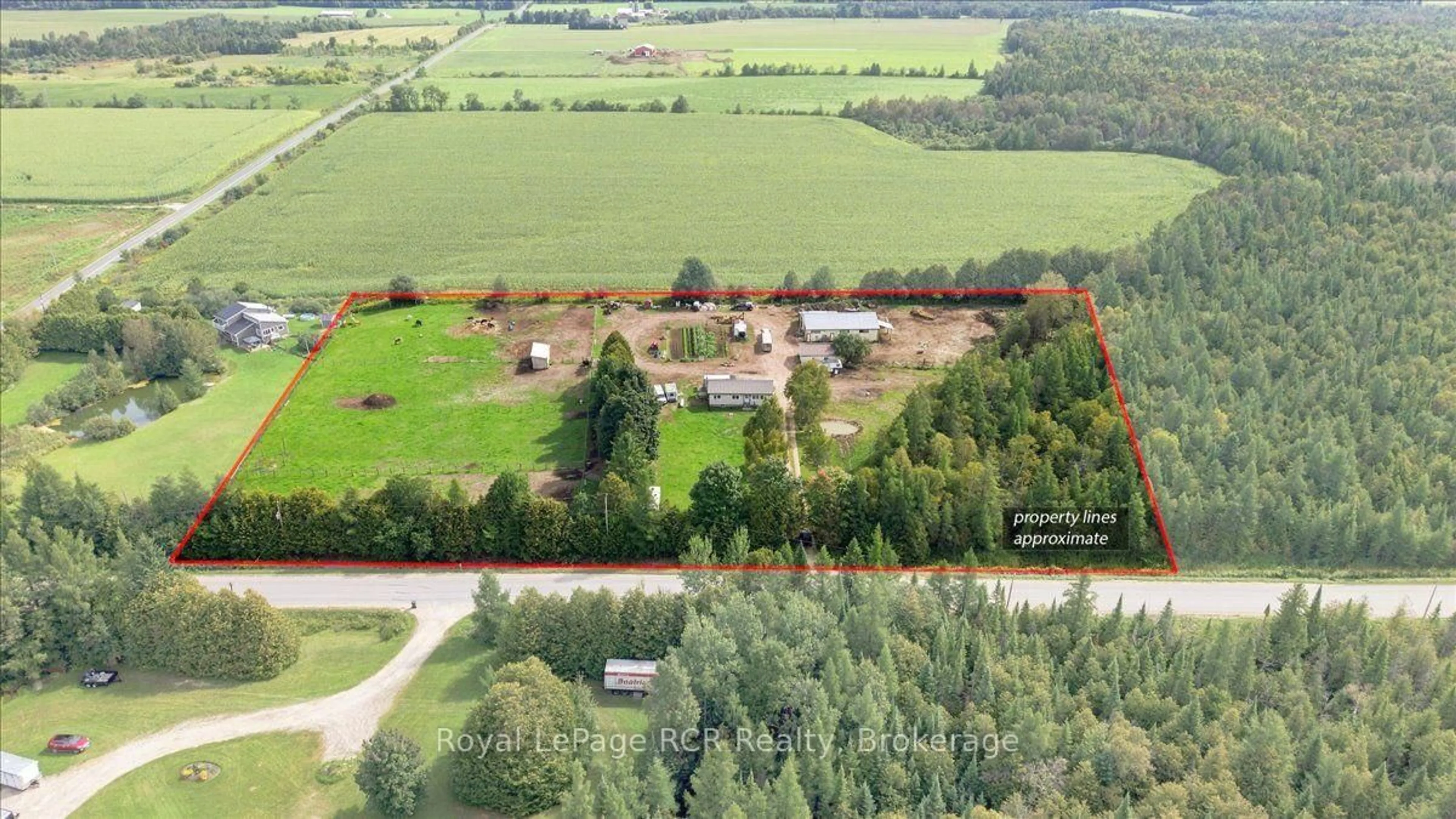 A pic from outside/outdoor area/front of a property/back of a property/a pic from drone, forest/trees view for 151601 Southgate Sideroad 15, Southgate Ontario N0G 1N0