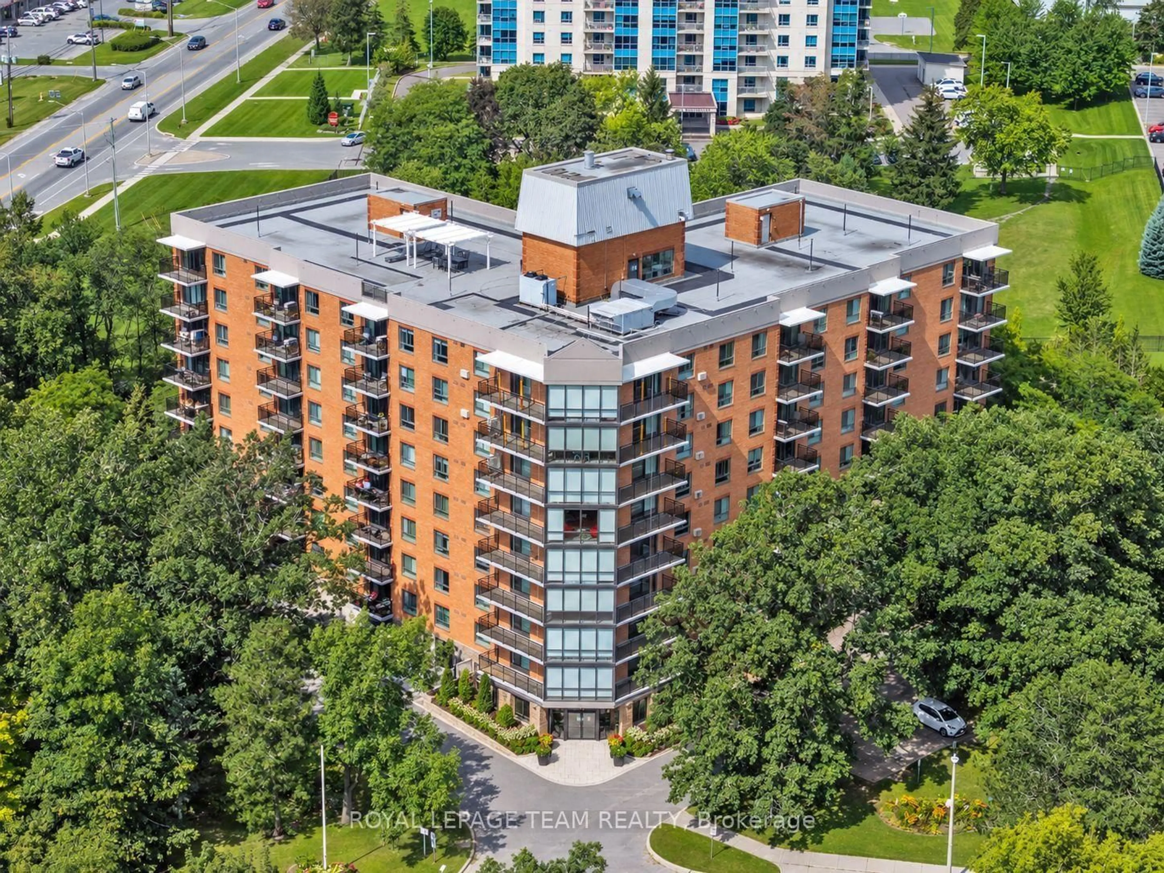 A pic from outside/outdoor area/front of a property/back of a property/a pic from drone, city buildings view from balcony for 115 Barrett Crt #302, Kingston Ontario K7L 5H6