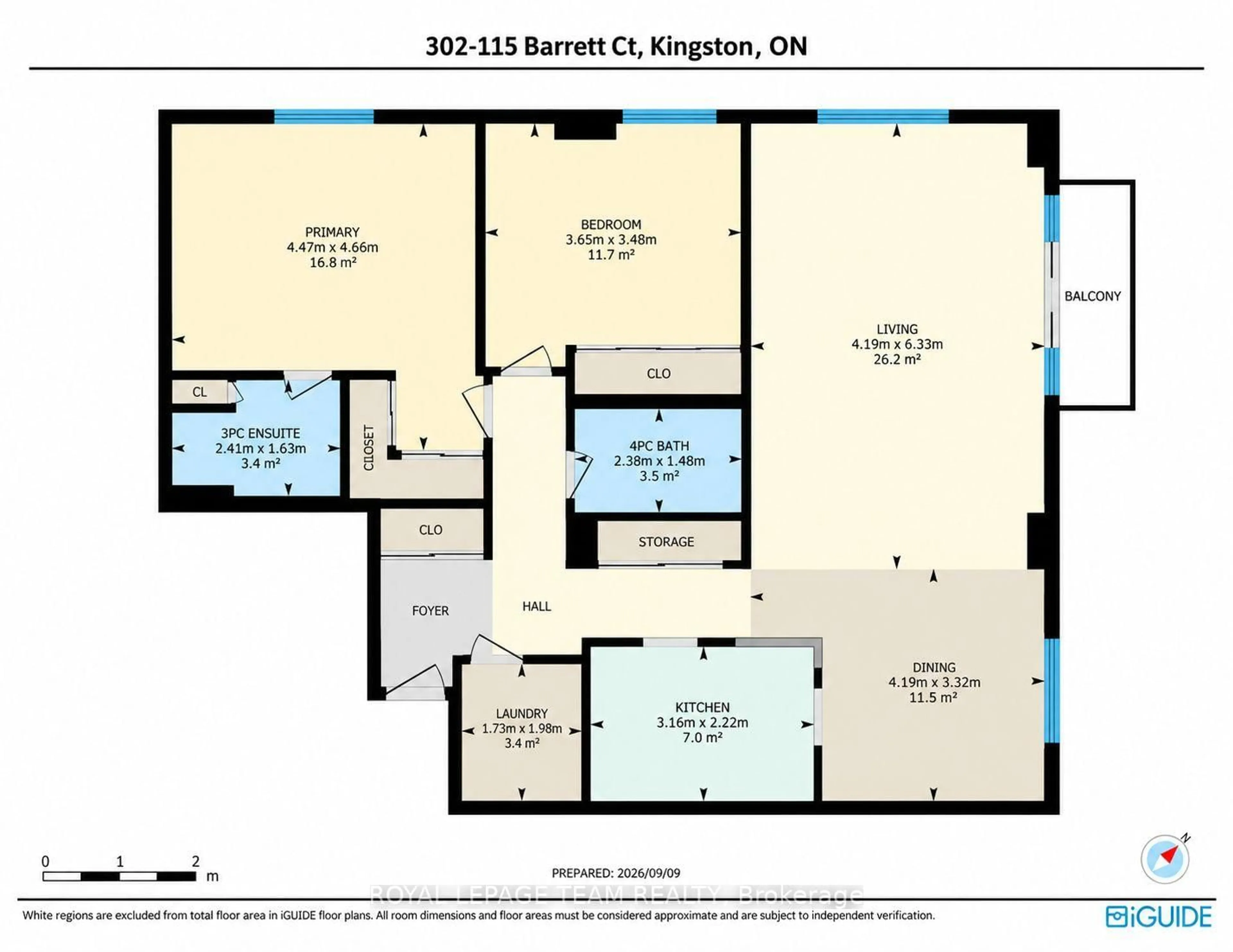 Floor plan for 115 Barrett Crt #302, Kingston Ontario K7L 5H6