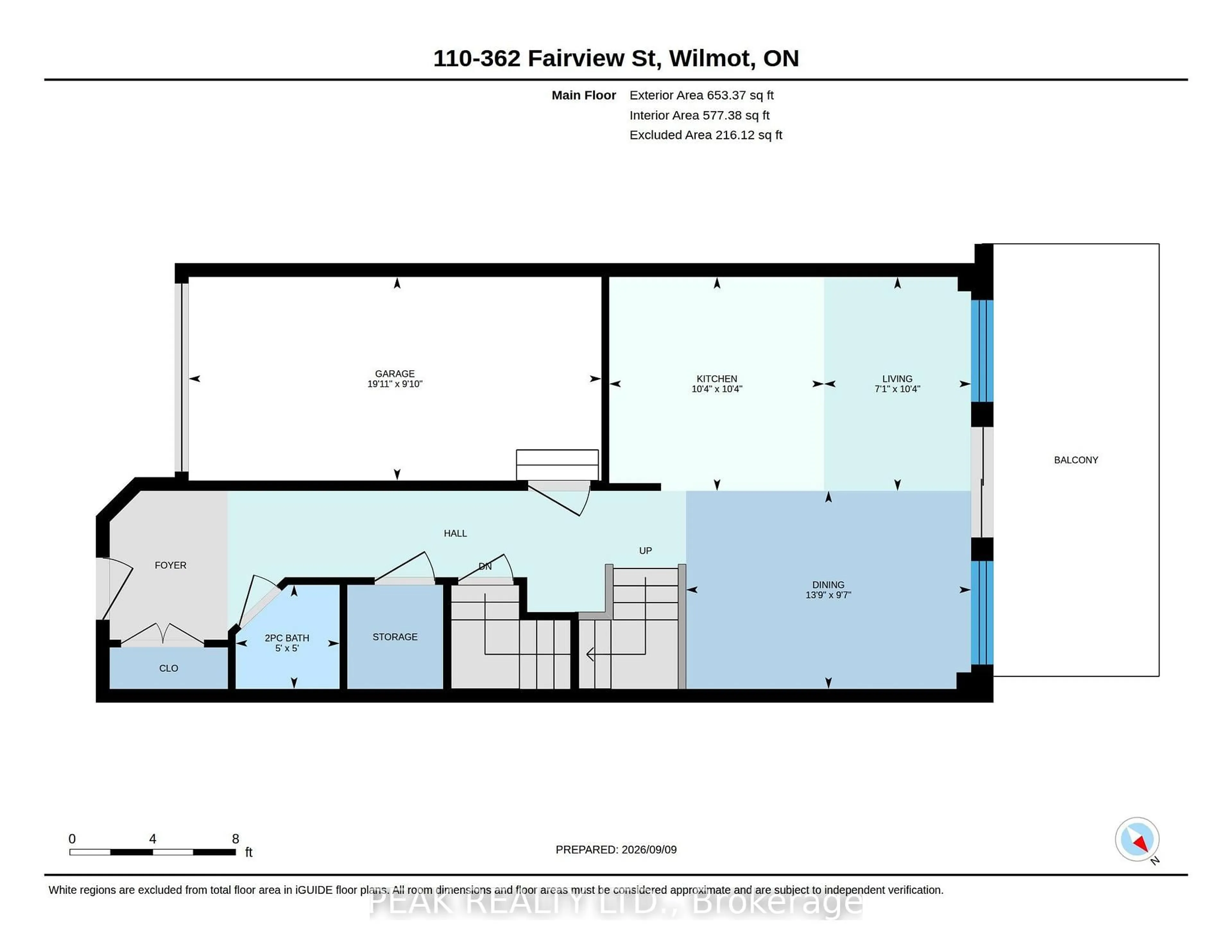 Floor plan for 362 Fairview St #110, Wilmot Ontario N3A 1M2