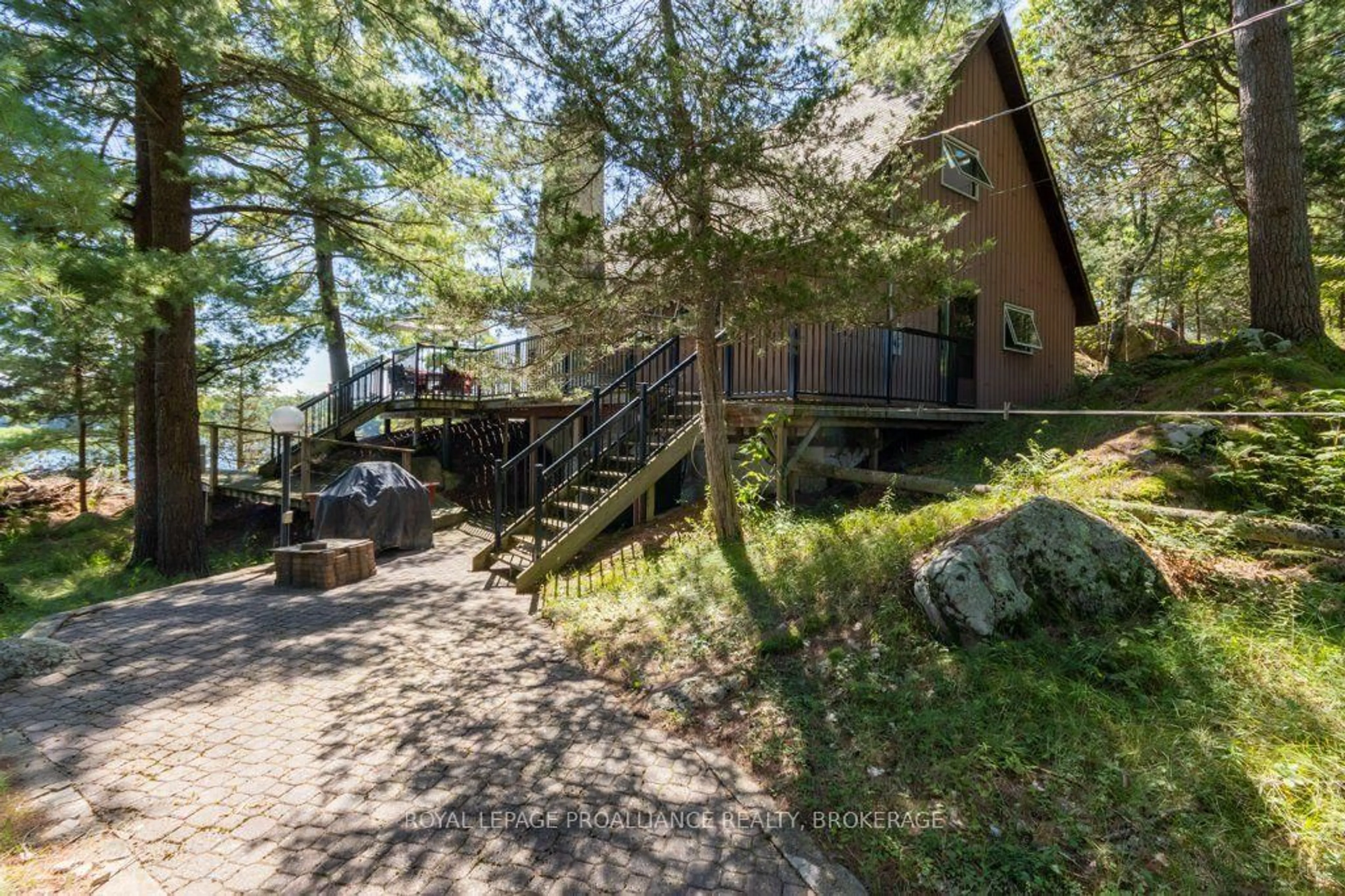 Patio, forest/trees view for 353 Frye Lane, Perth Road Ontario K0H 2L0