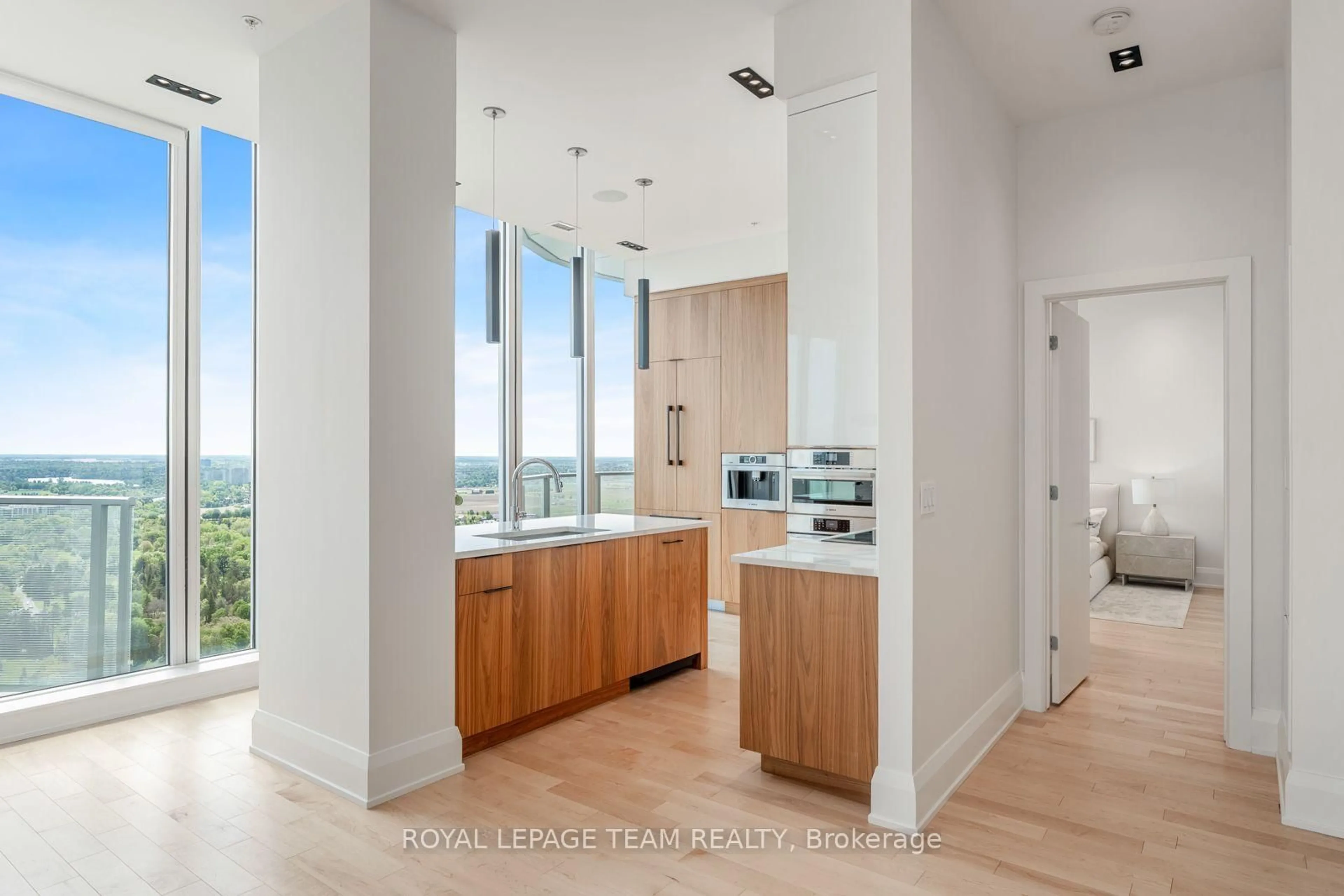 Contemporary kitchen, ceramic/tile floor for 805 Carling Ave #4502, Ottawa Ontario K1S 5W9