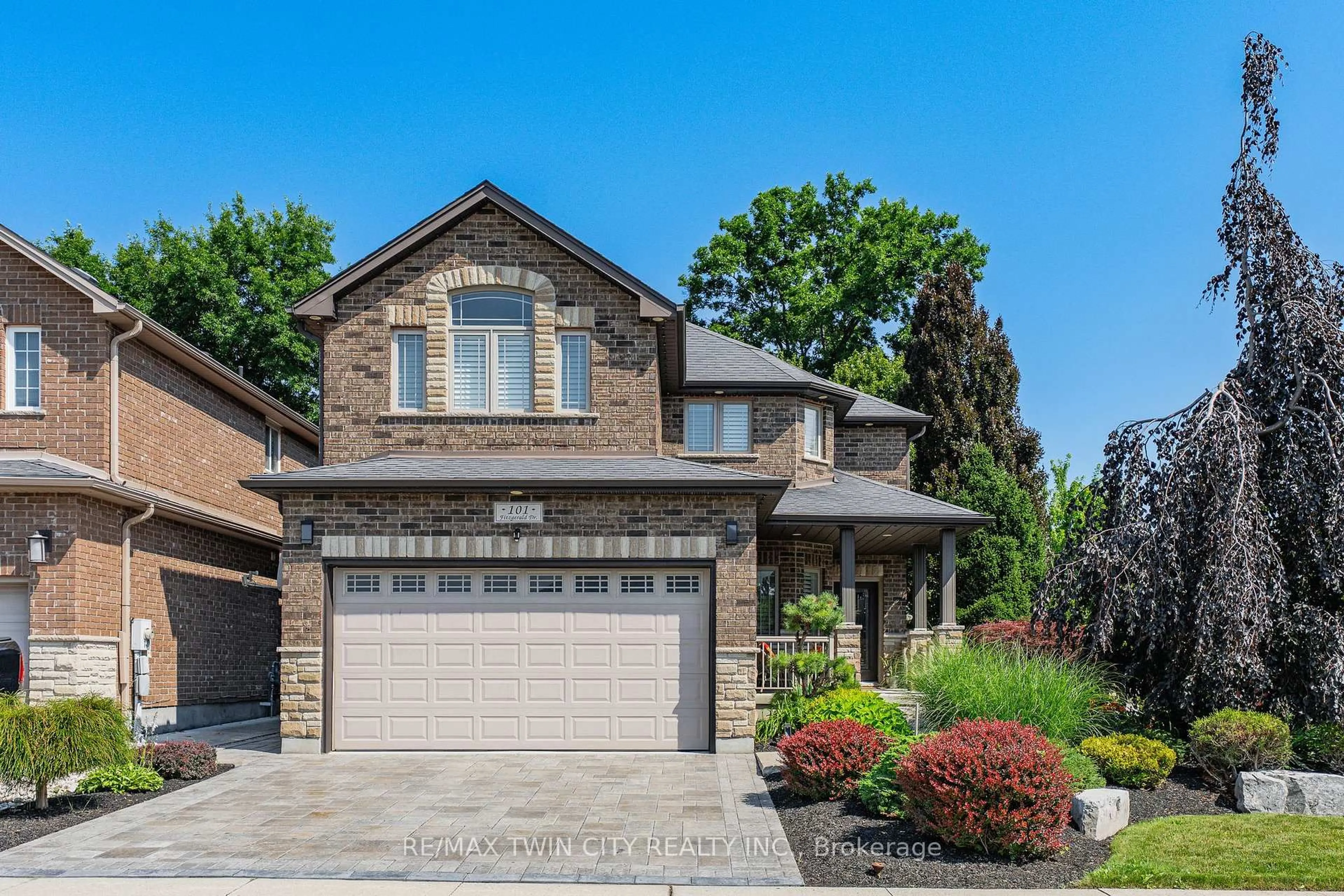 Home with brick exterior material, street for 101 Fitzgerald Dr, Cambridge Ontario N1T 0B3