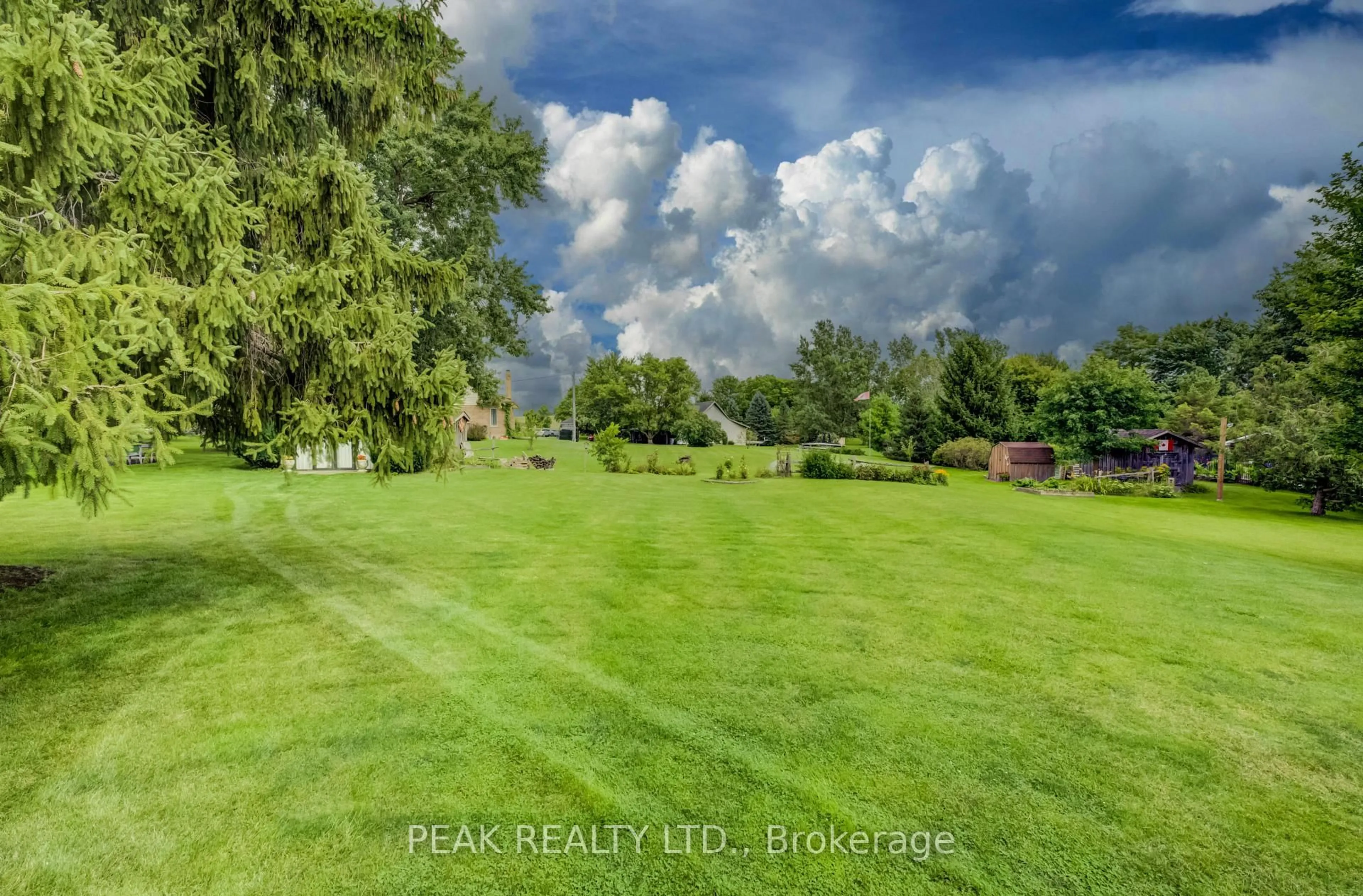A pic from outside/outdoor area/front of a property/back of a property/a pic from drone, water/lake/river/ocean view for 5465 King St, Perth East Ontario N0B 2T0