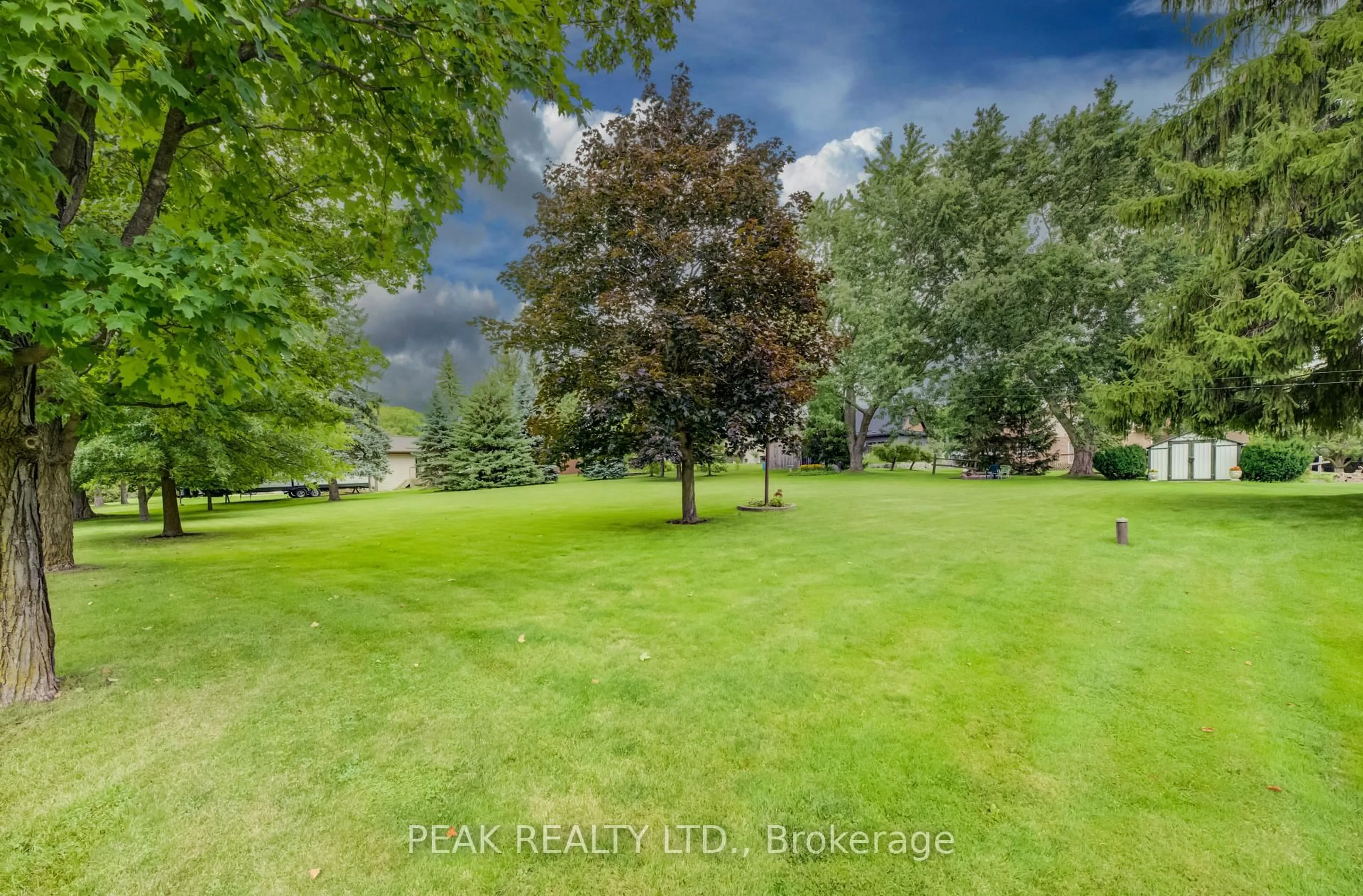 A pic from outside/outdoor area/front of a property/back of a property/a pic from drone, forest/trees view for 5465 King St, Perth East Ontario N0B 2T0