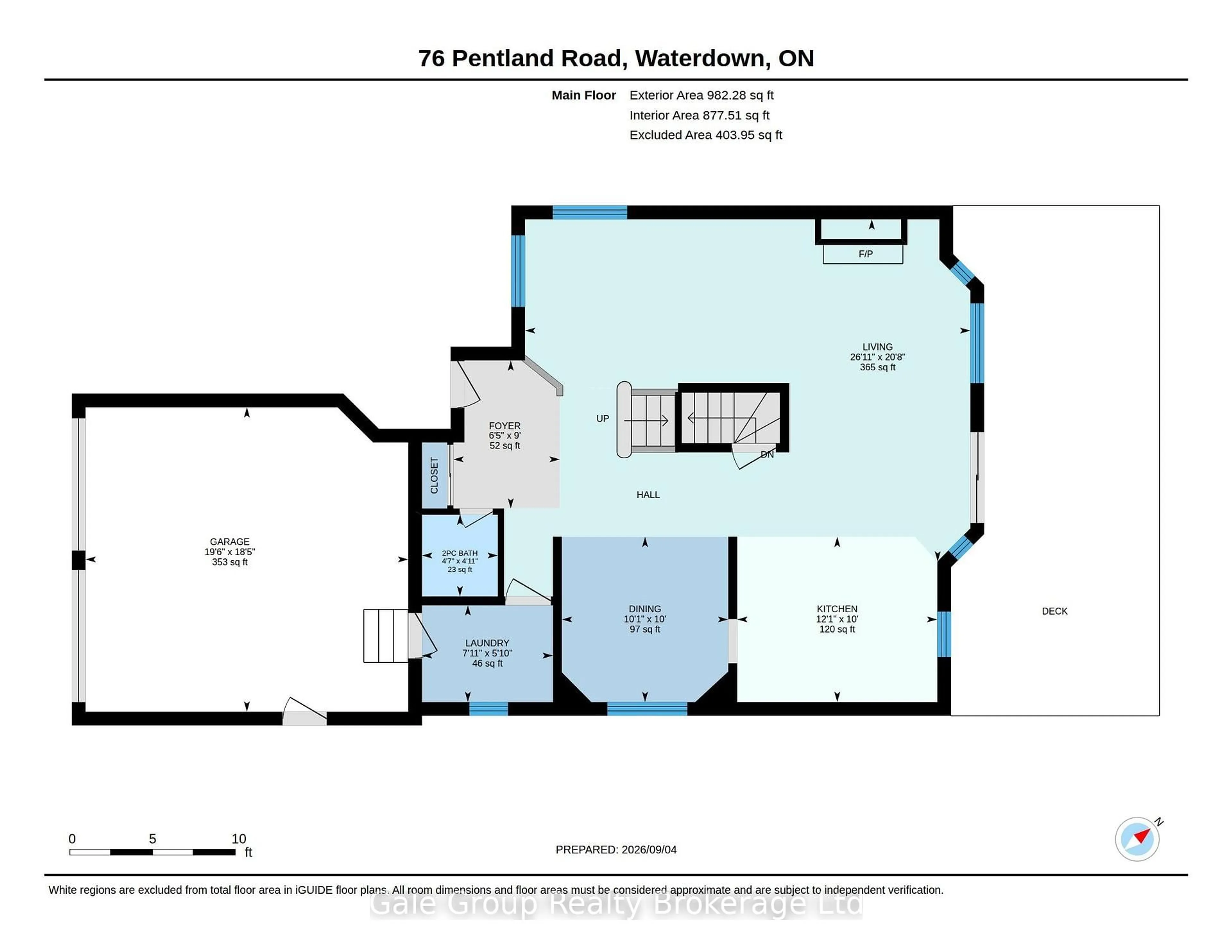 Floor plan for 76 Pentland Rd, Hamilton Ontario L0R 2H5