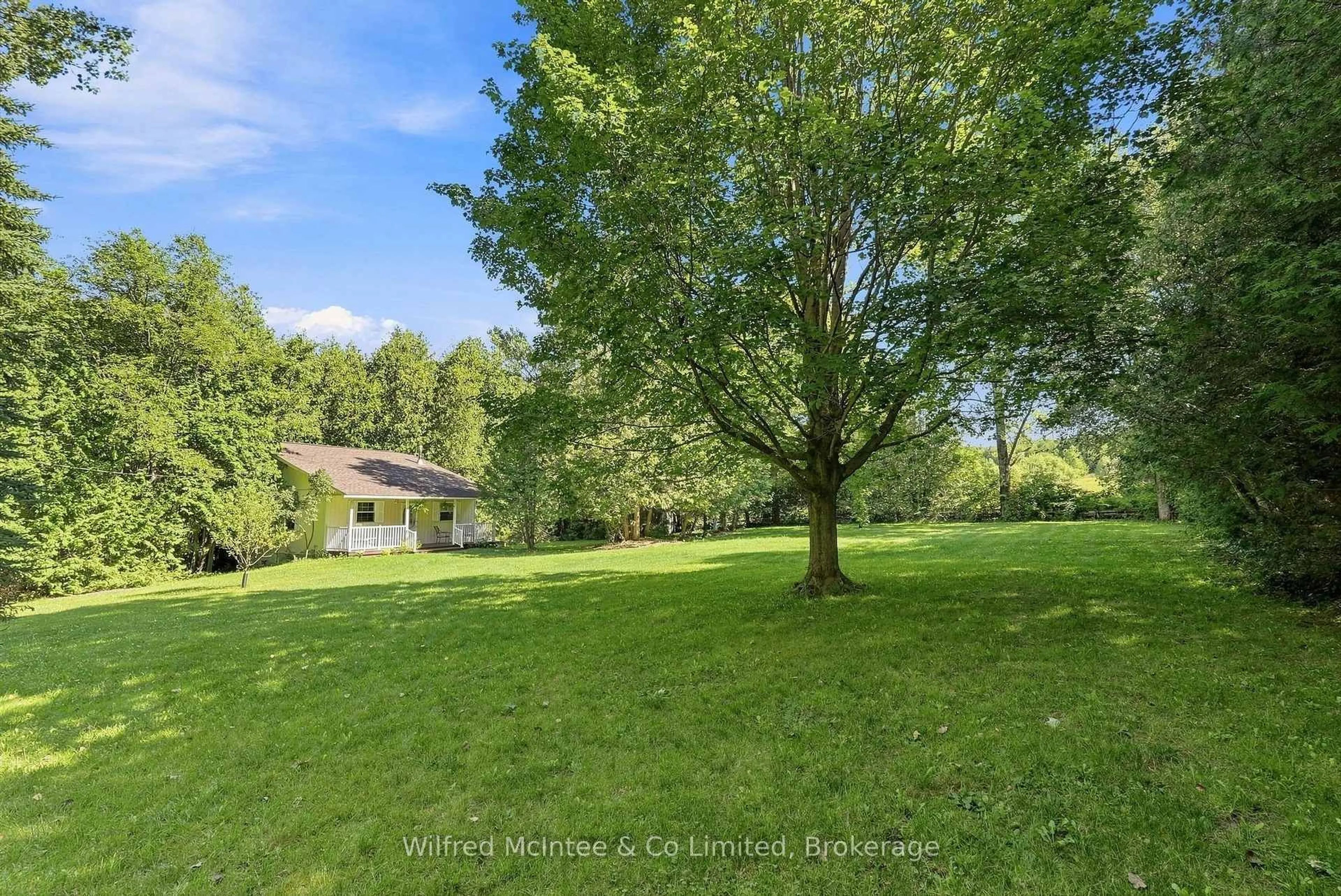 A pic from outside/outdoor area/front of a property/back of a property/a pic from drone, forest/trees view for 493537 Baptist Church Rd, West Grey Ontario N0C 1K0