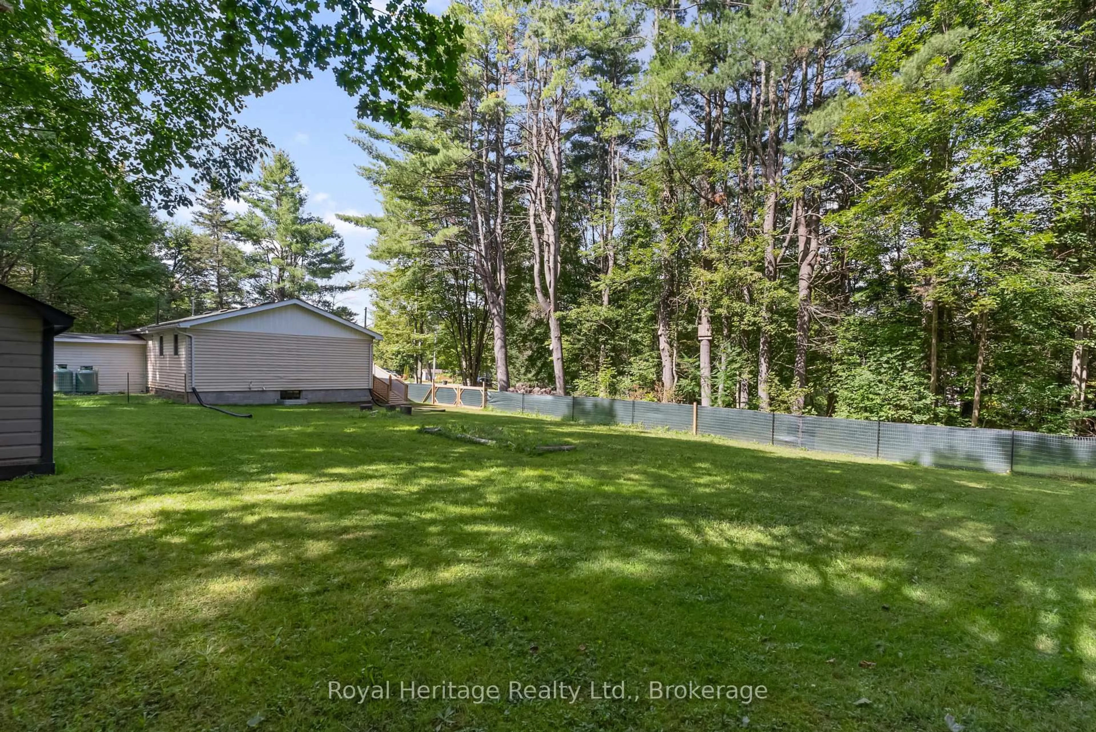 A pic from outside/outdoor area/front of a property/back of a property/a pic from drone, forest/trees view for 14 Morrison St, Kawartha Lakes Ontario K0M 2L0