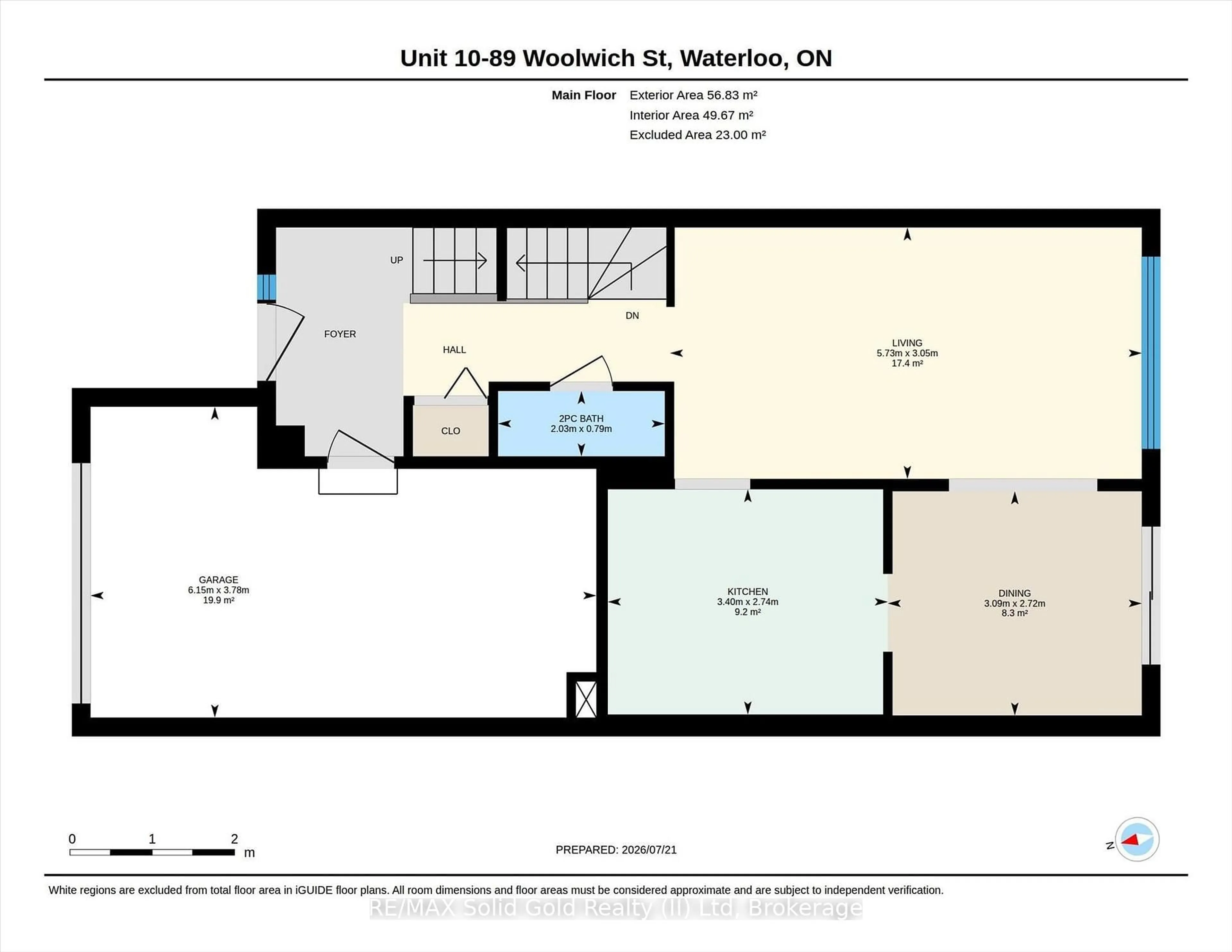 Floor plan for 89 Woolwich St #10, Waterloo Ontario N2K 1S5