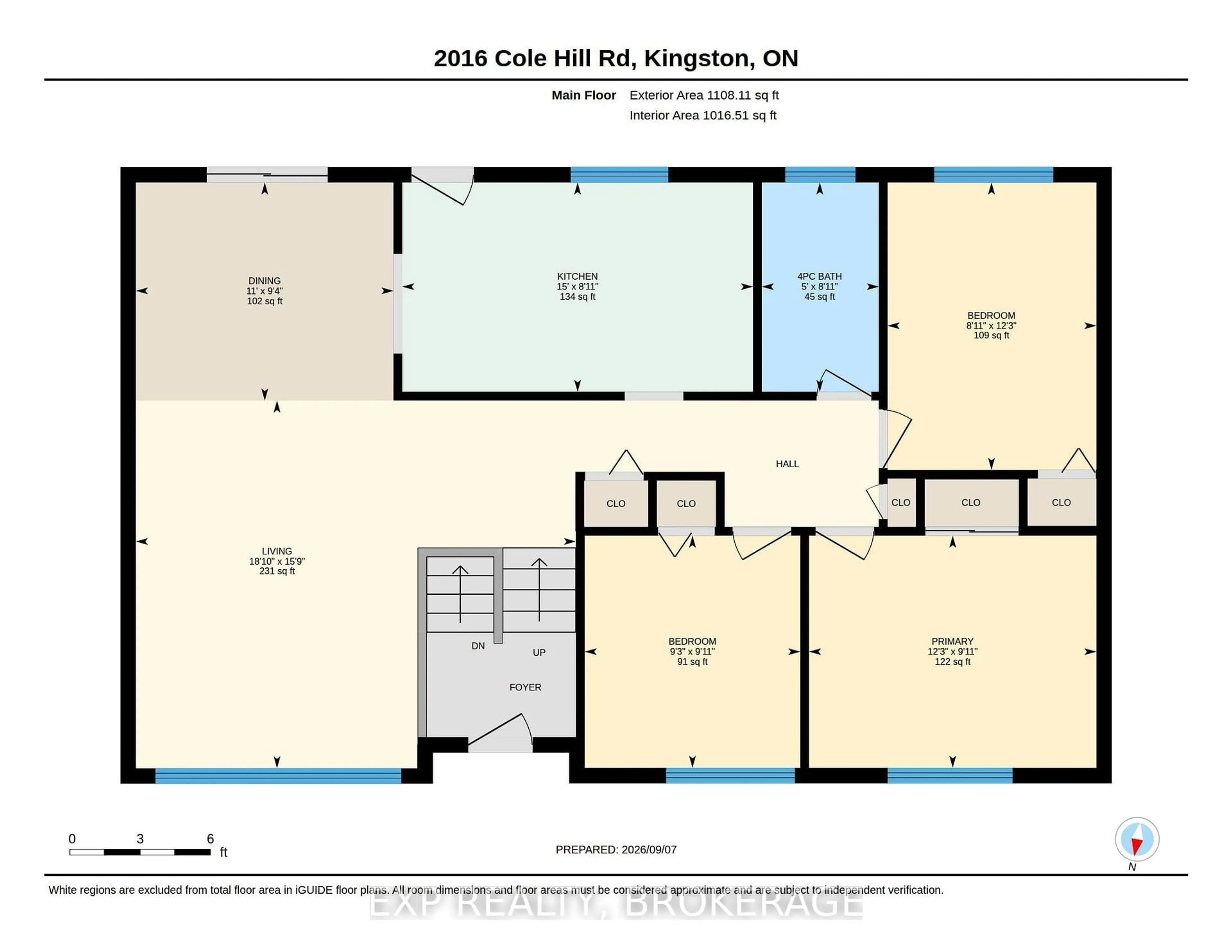 Floor plan for 2016 COLE HILL Rd, Kingston Ontario K0H 1S0