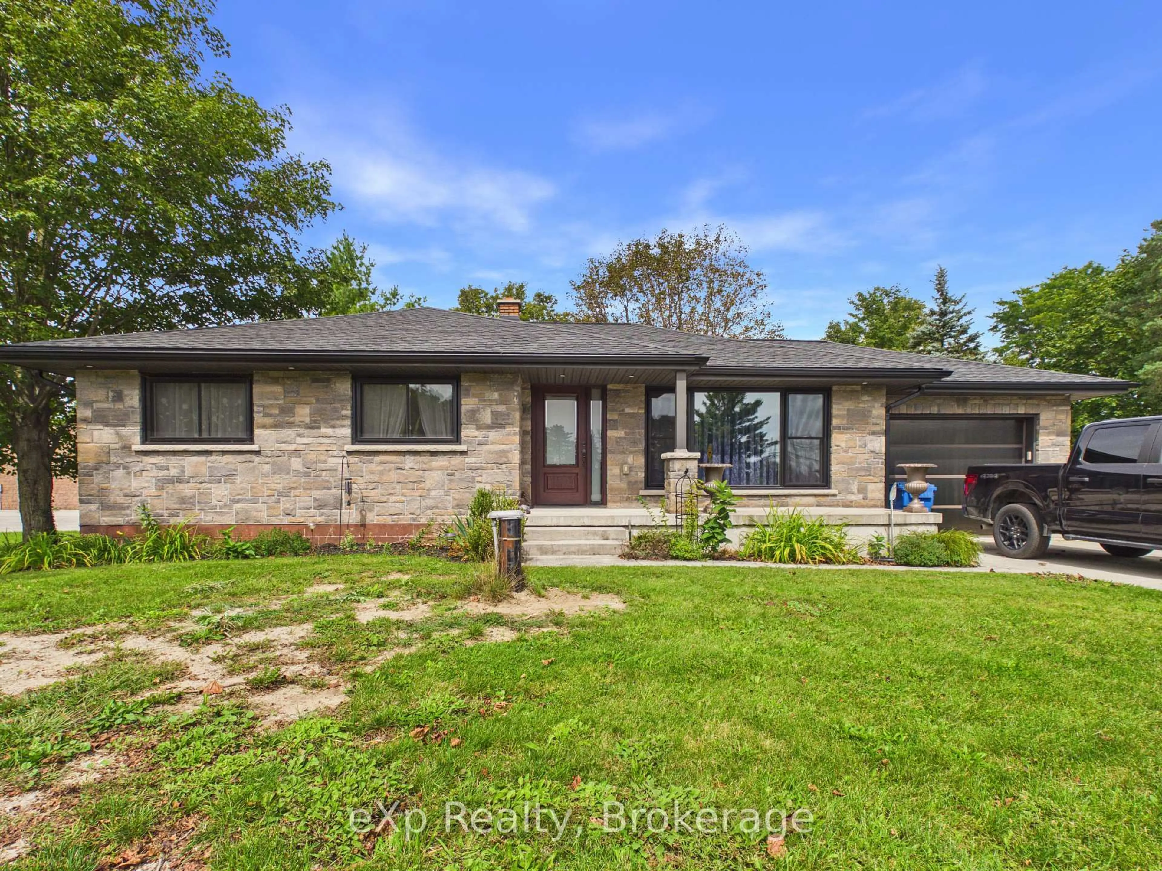 Home with brick exterior material, street for 341013 Grey Road 28 Rd, Hanover Ontario N4N 3B9