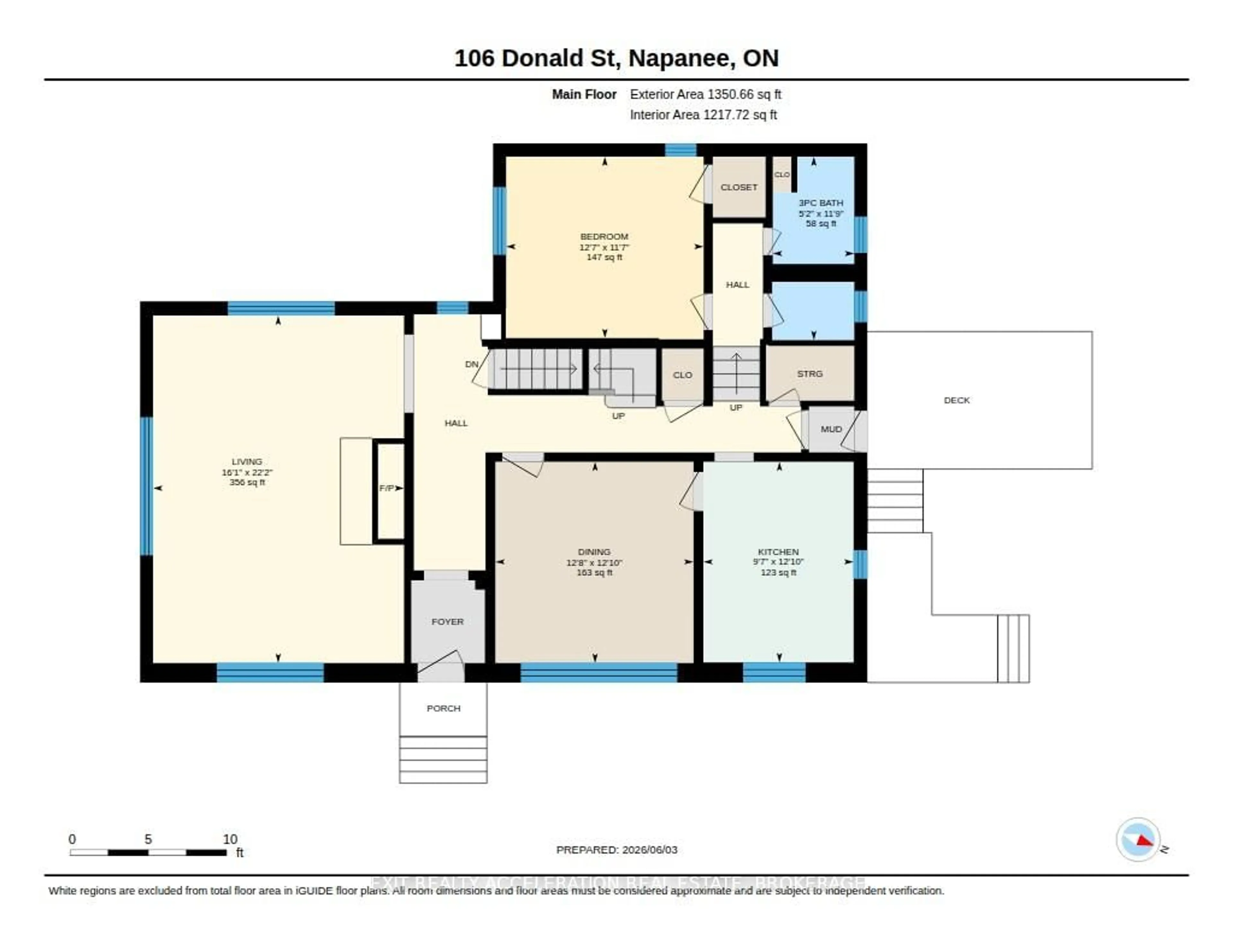 Floor plan for 106 Donald St, Greater Napanee Ontario K7R 2V1