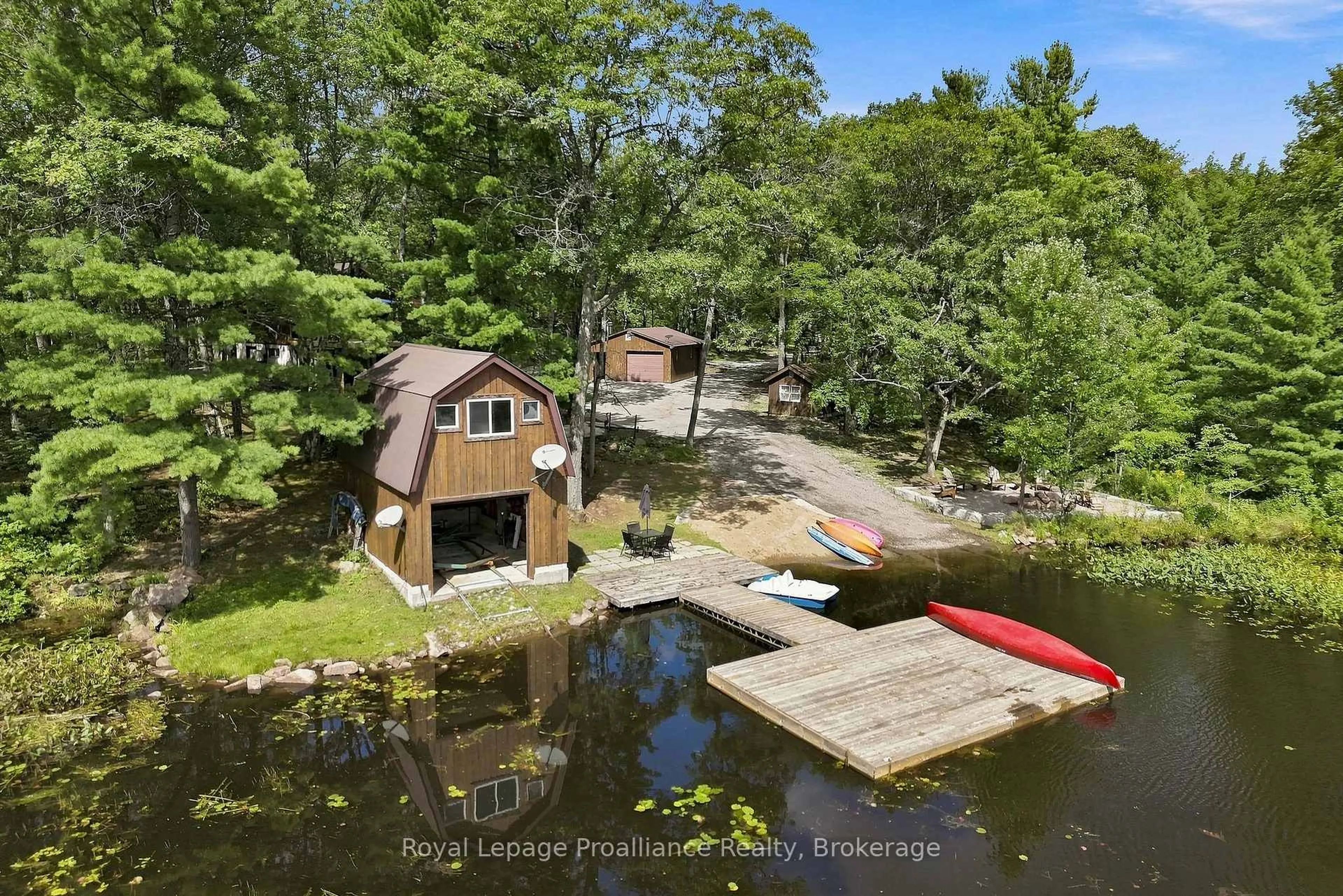 A pic from outside/outdoor area/front of a property/back of a property/a pic from drone, water/lake/river/ocean view for 857 West Kosh Rd, Havelock-Belmont-Methuen Ontario K0L 2H0