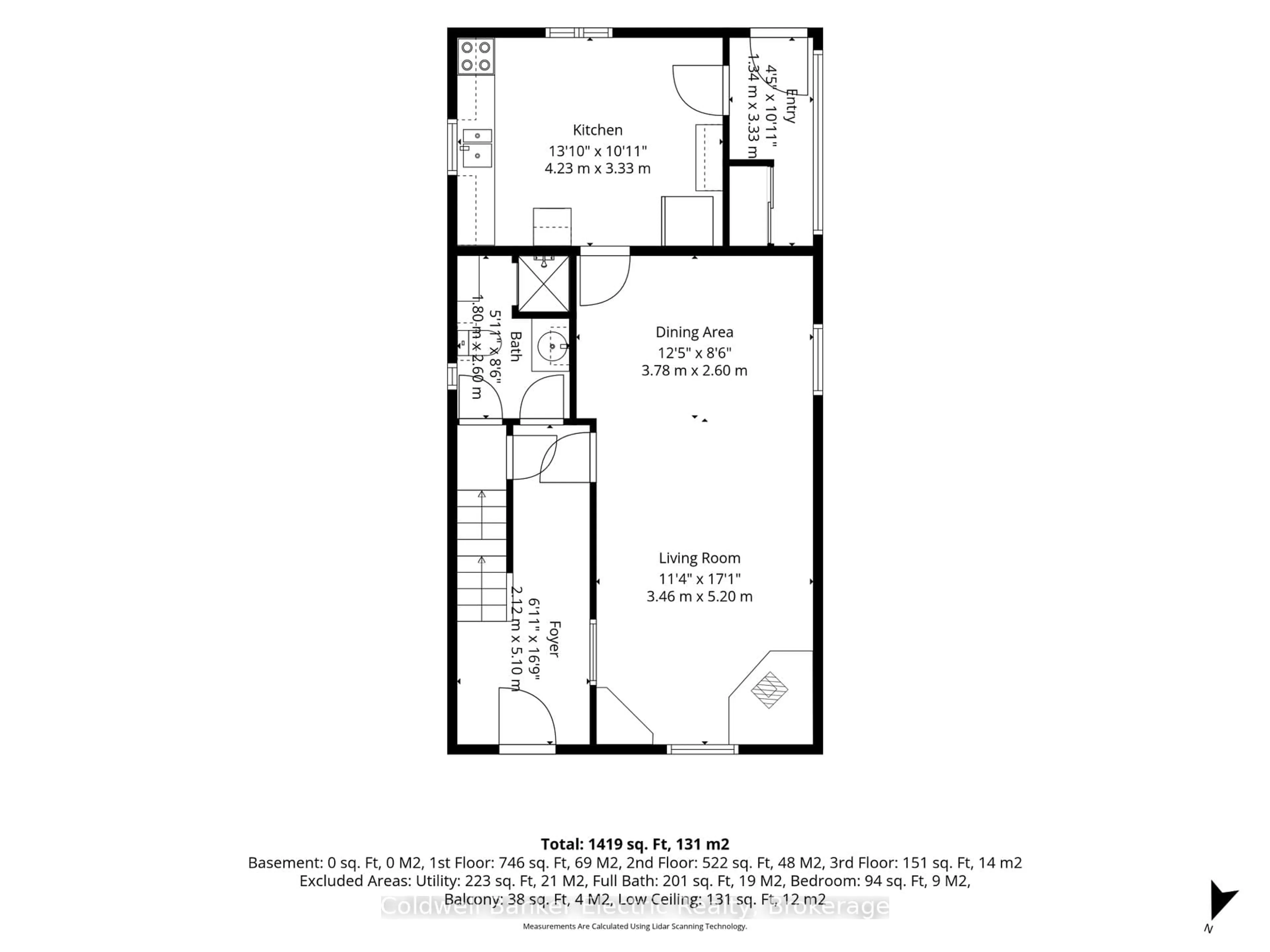 Floor plan for 553 Chamberlain St, Peterborough Ontario K9J 4L6