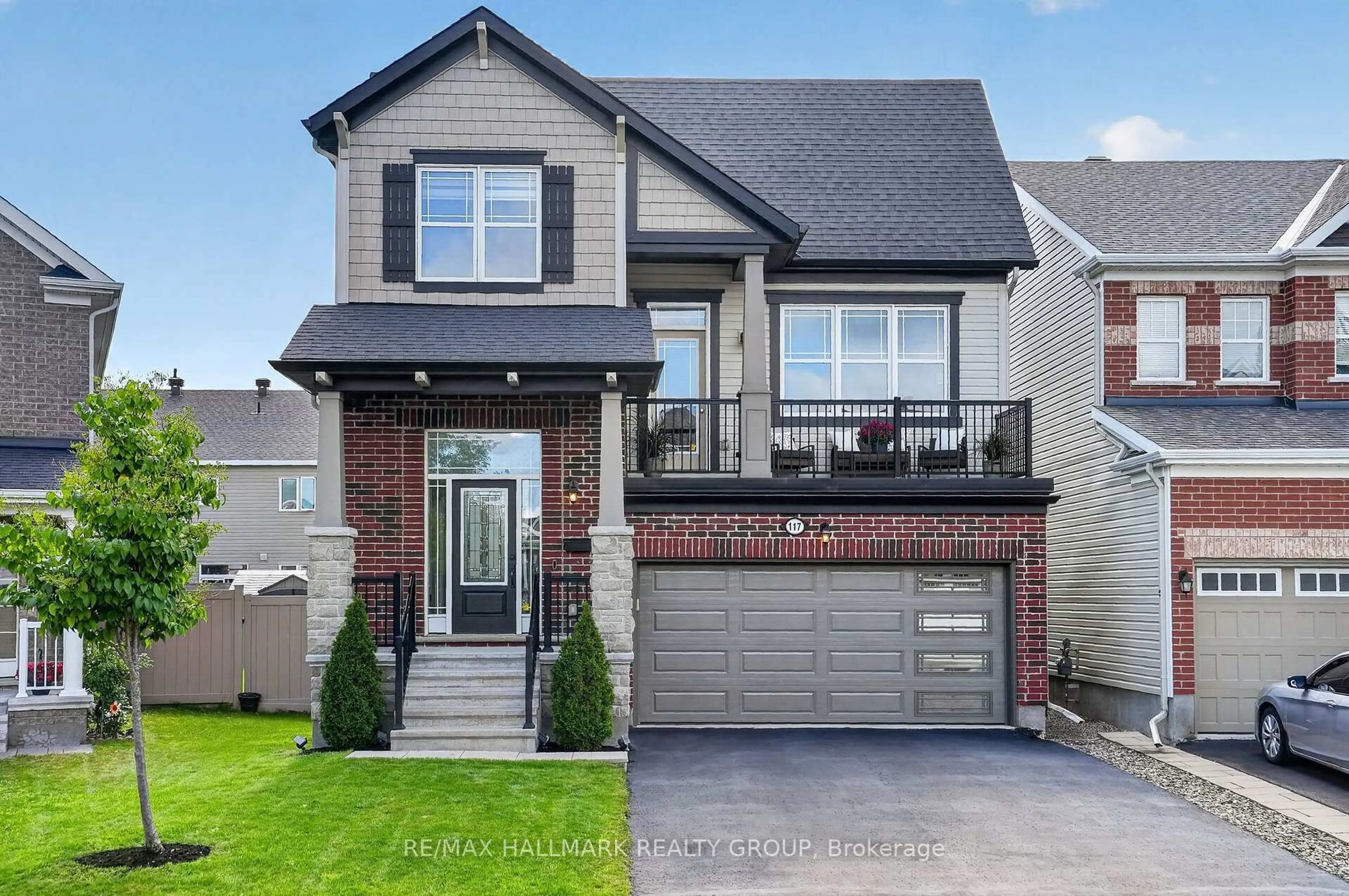 Home with brick exterior material, street for 117 Damselfly Way, Ottawa Ontario K2J 6C4