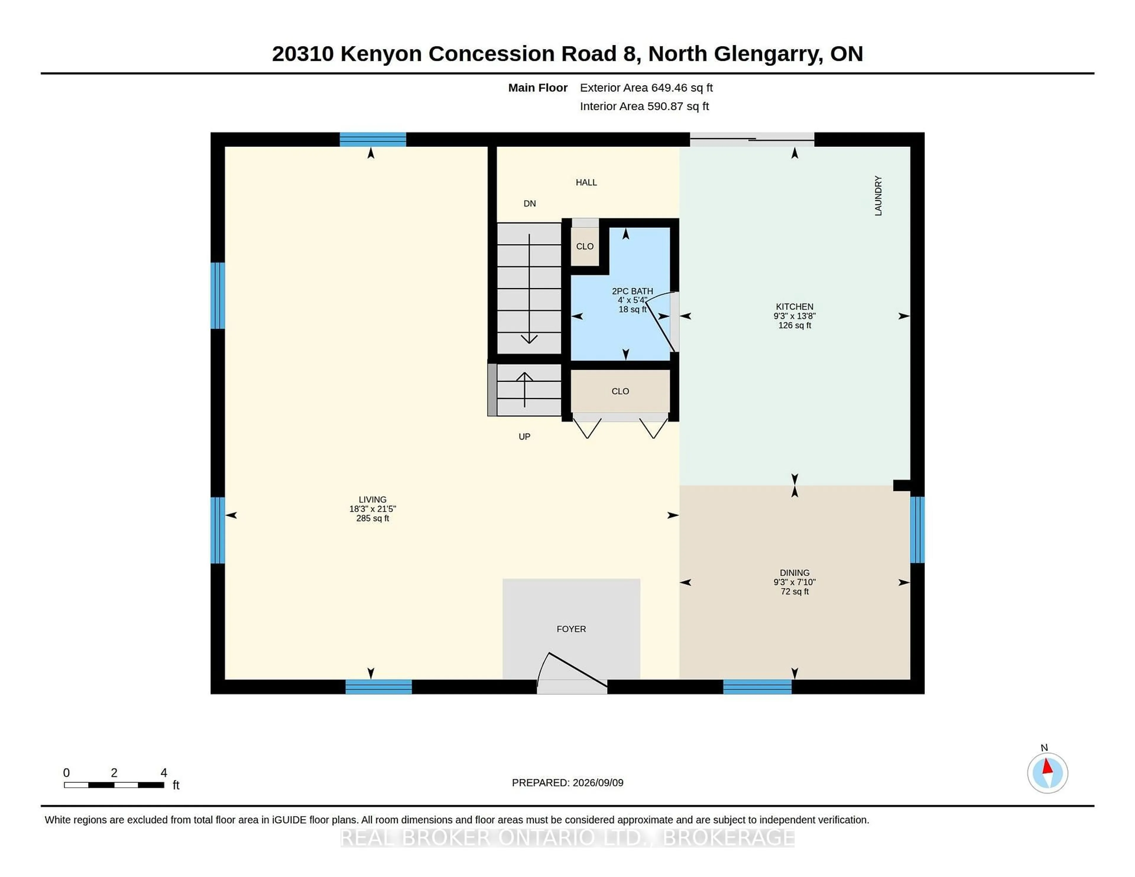 Floor plan for 20310 Kenyon Conc Rd 8 Rd, North Glengarry Ontario K0C 1A0