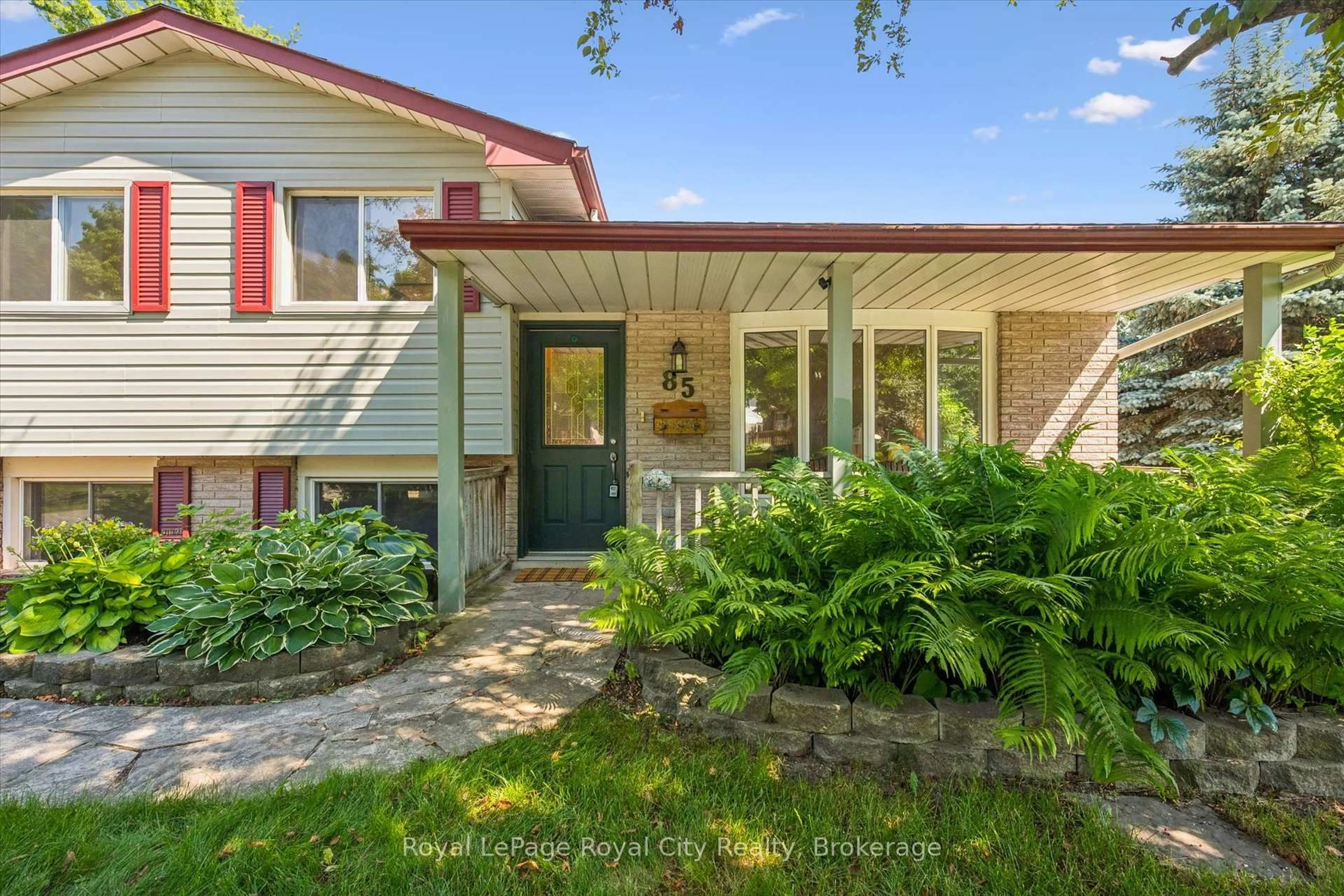 Home with vinyl exterior material, street for 85 Sleeman Ave, Guelph Ontario N1H 6G5