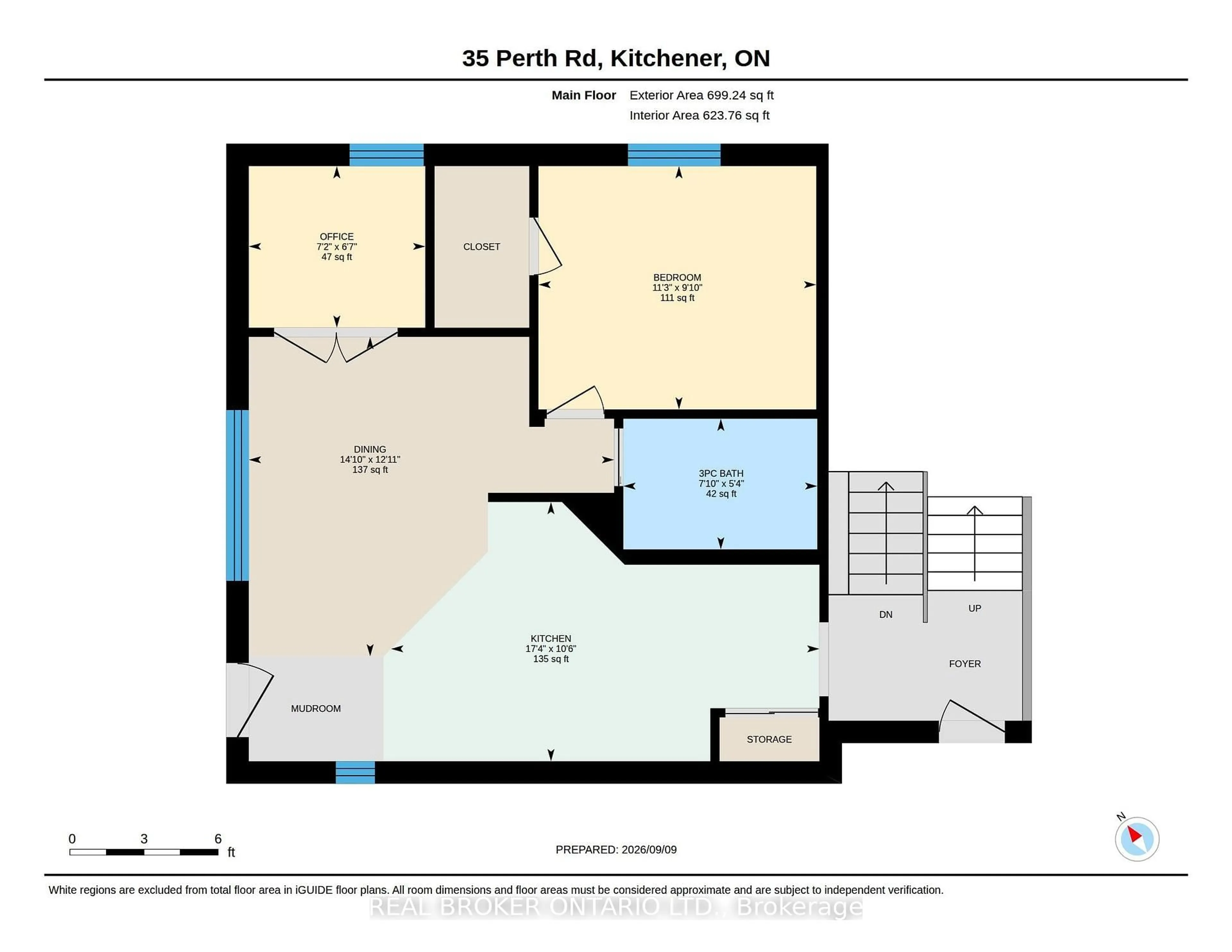 Floor plan for 35 Perth Rd, Kitchener Ontario N2M 3G6