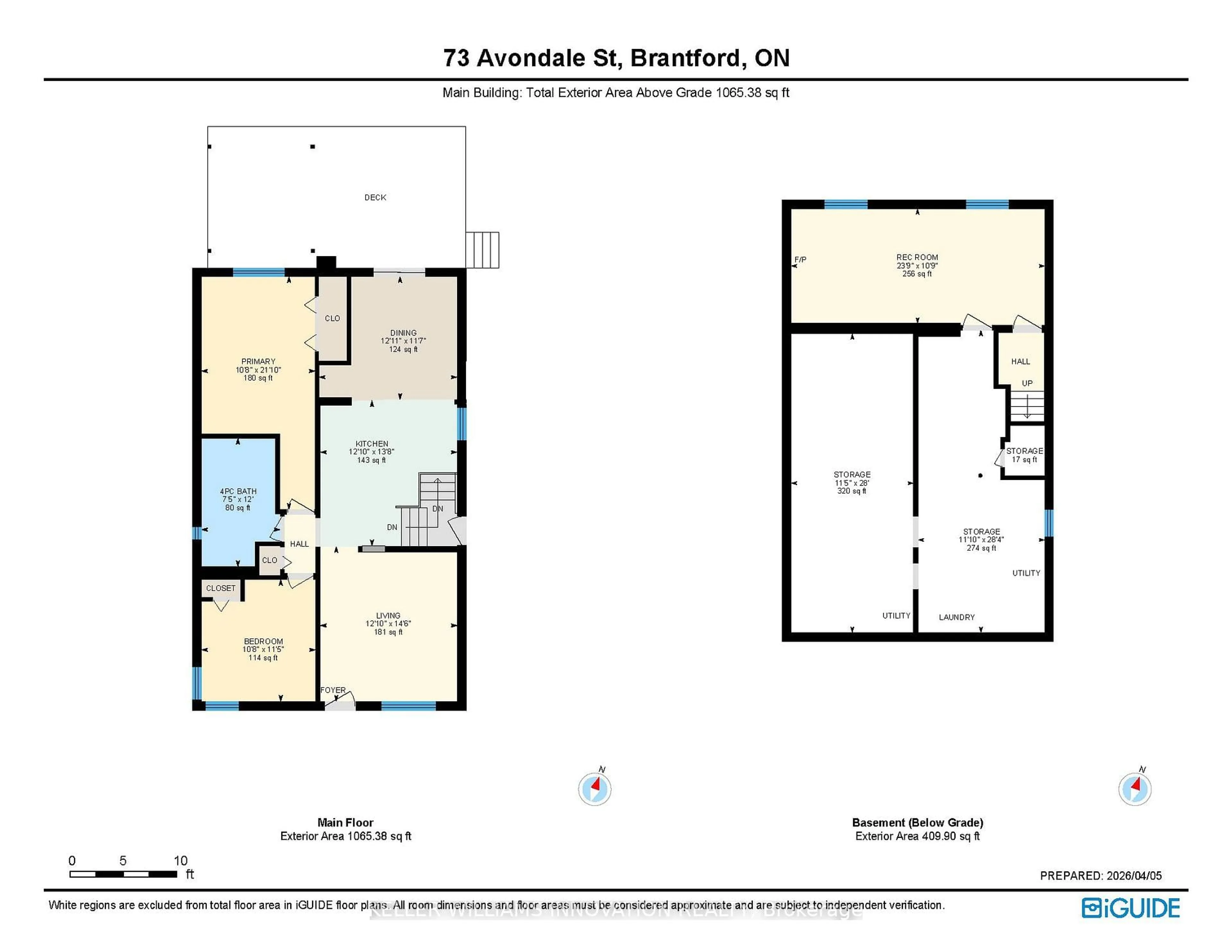 Floor plan for 73 Avondale St, Brantford Ontario N3S 4M1