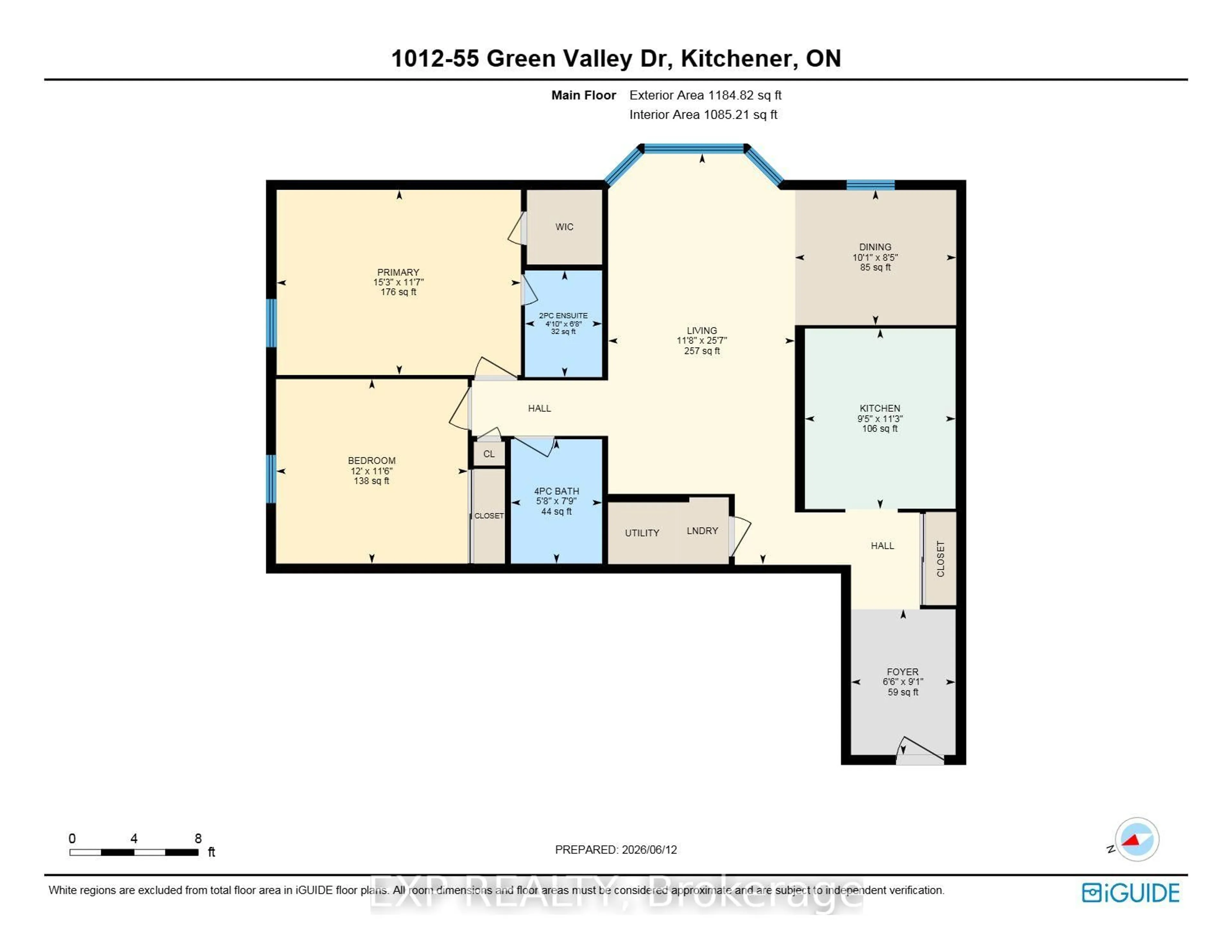 Floor plan for 55 Green Valley Dr #1012, Kitchener Ontario N2P 1Z6