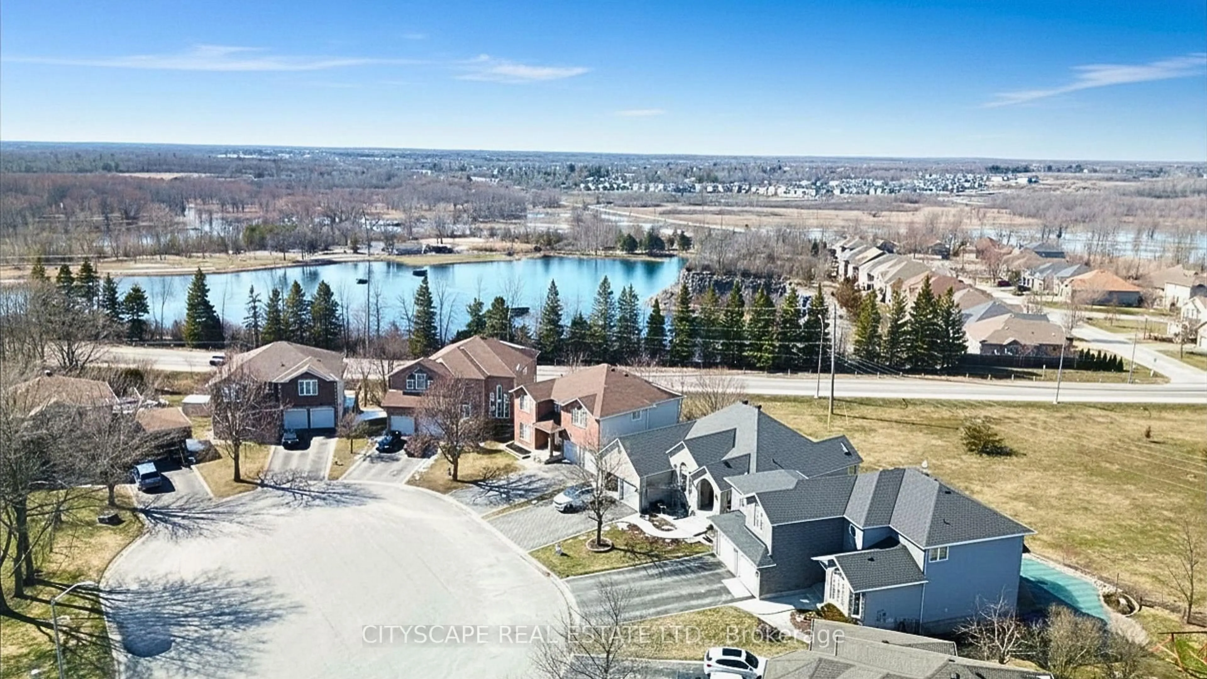 A pic from outside/outdoor area/front of a property/back of a property/a pic from drone, water/lake/river/ocean view for 1100 Earnhart St, Kingston Ontario K7P 3C2