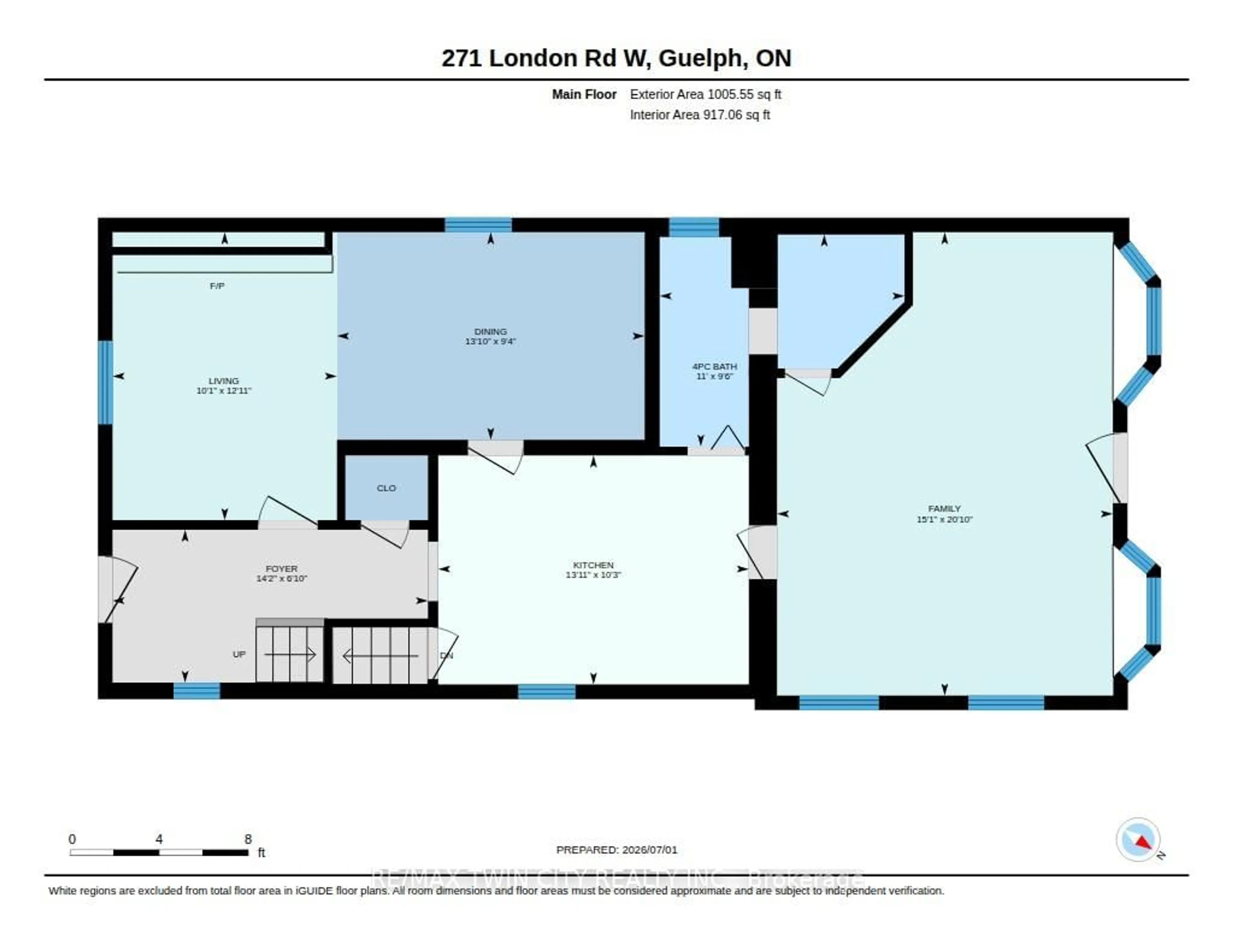 Floor plan for 271 London Rd, Guelph Ontario N1H 2C7