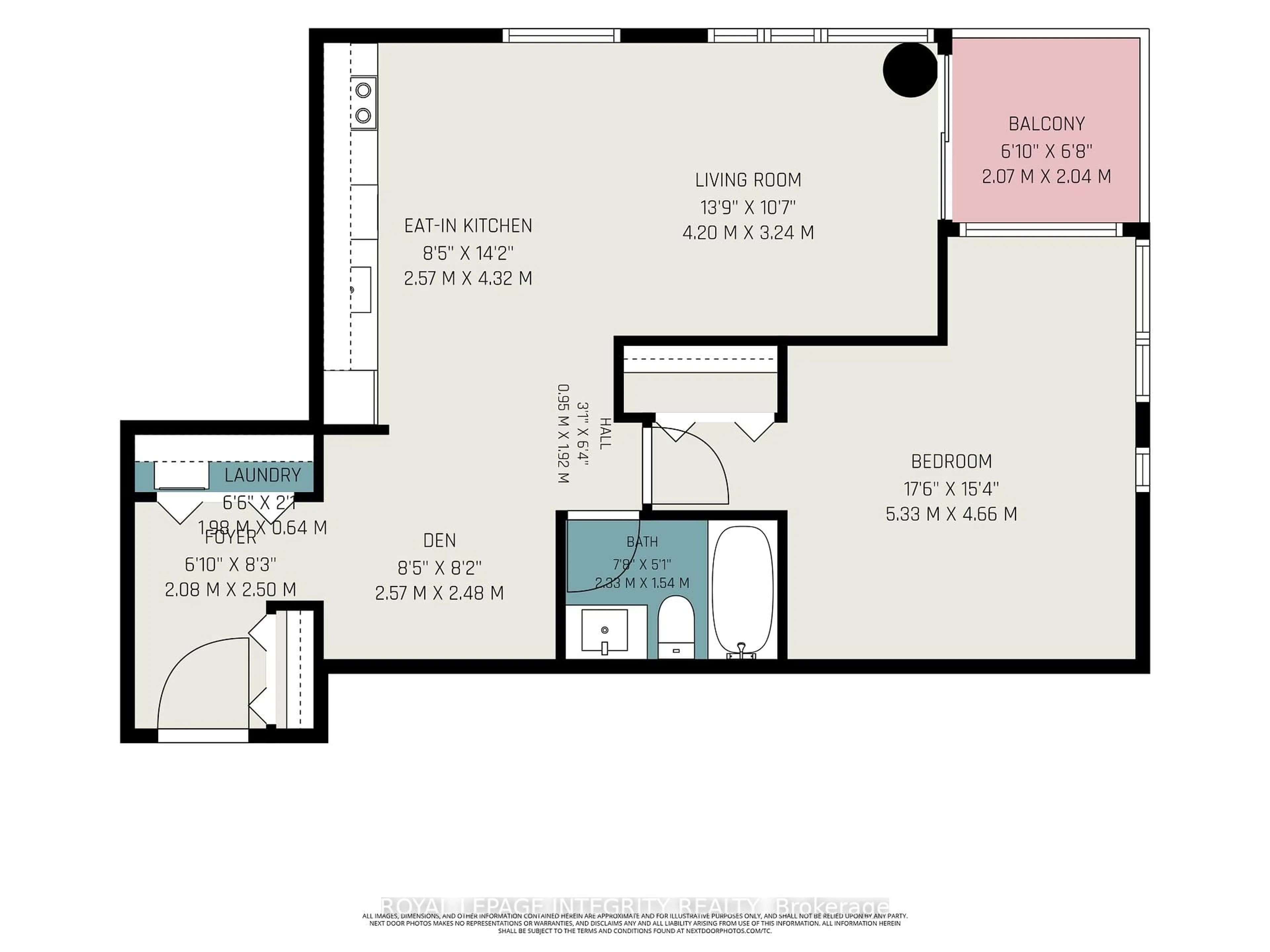 Floor plan for 179 Metcalfe St #1306, Ottawa Ontario K2P 1P7