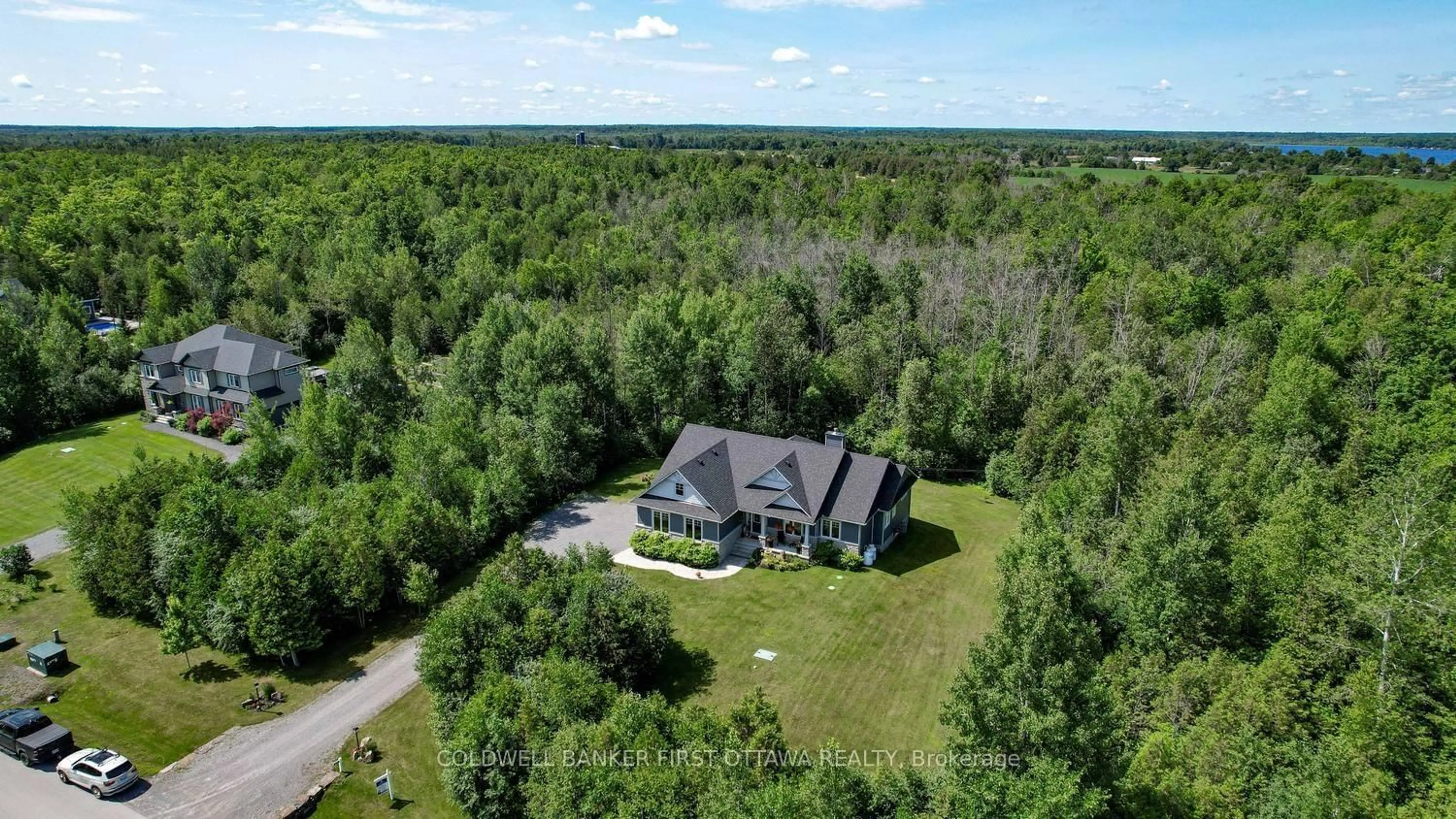A pic from outside/outdoor area/front of a property/back of a property/a pic from drone, water/lake/river/ocean view for 193 Maggie's Cres, Carleton Place Ontario K7C 0C4