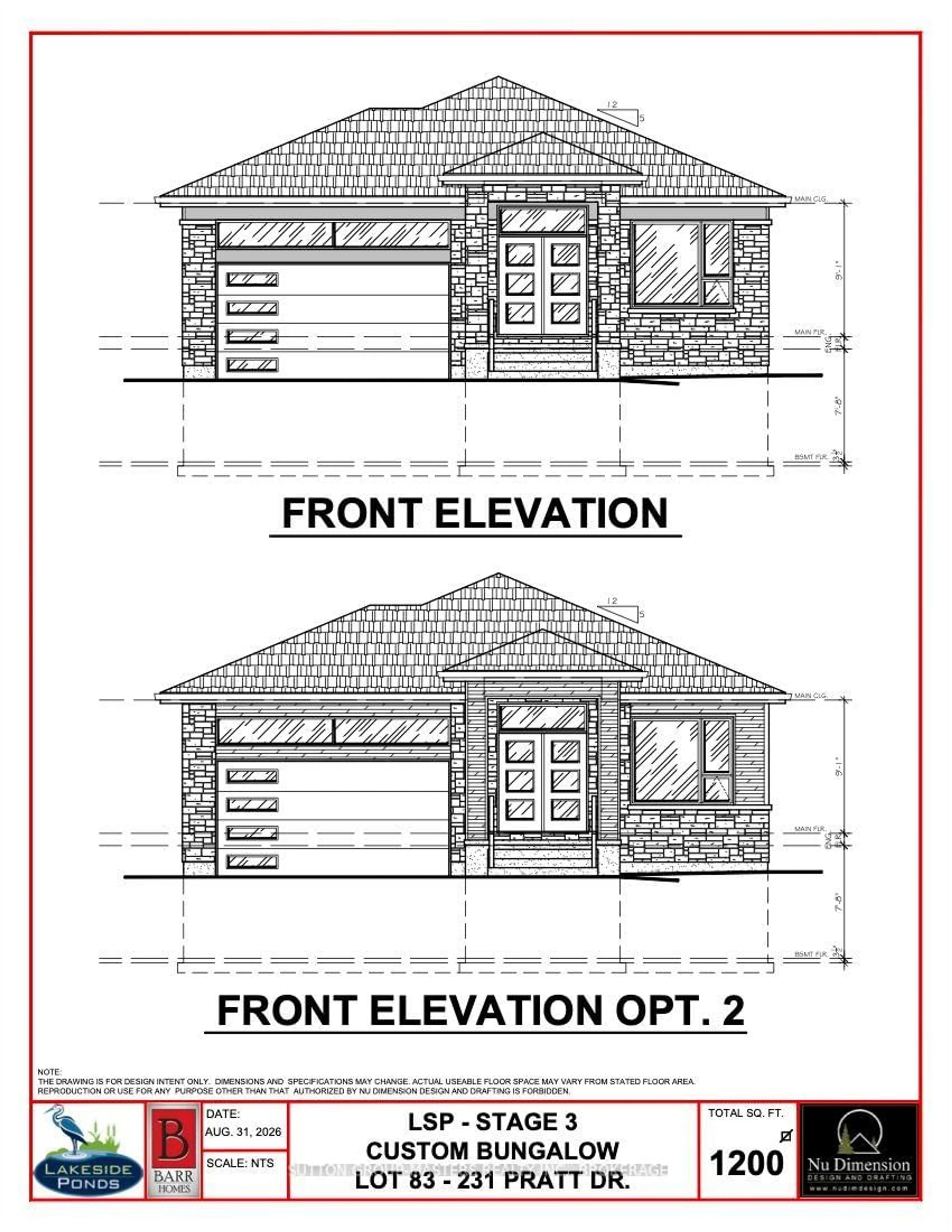 Floor plan for 231 Pratt Dr, Loyalist Ontario K7N 0E9