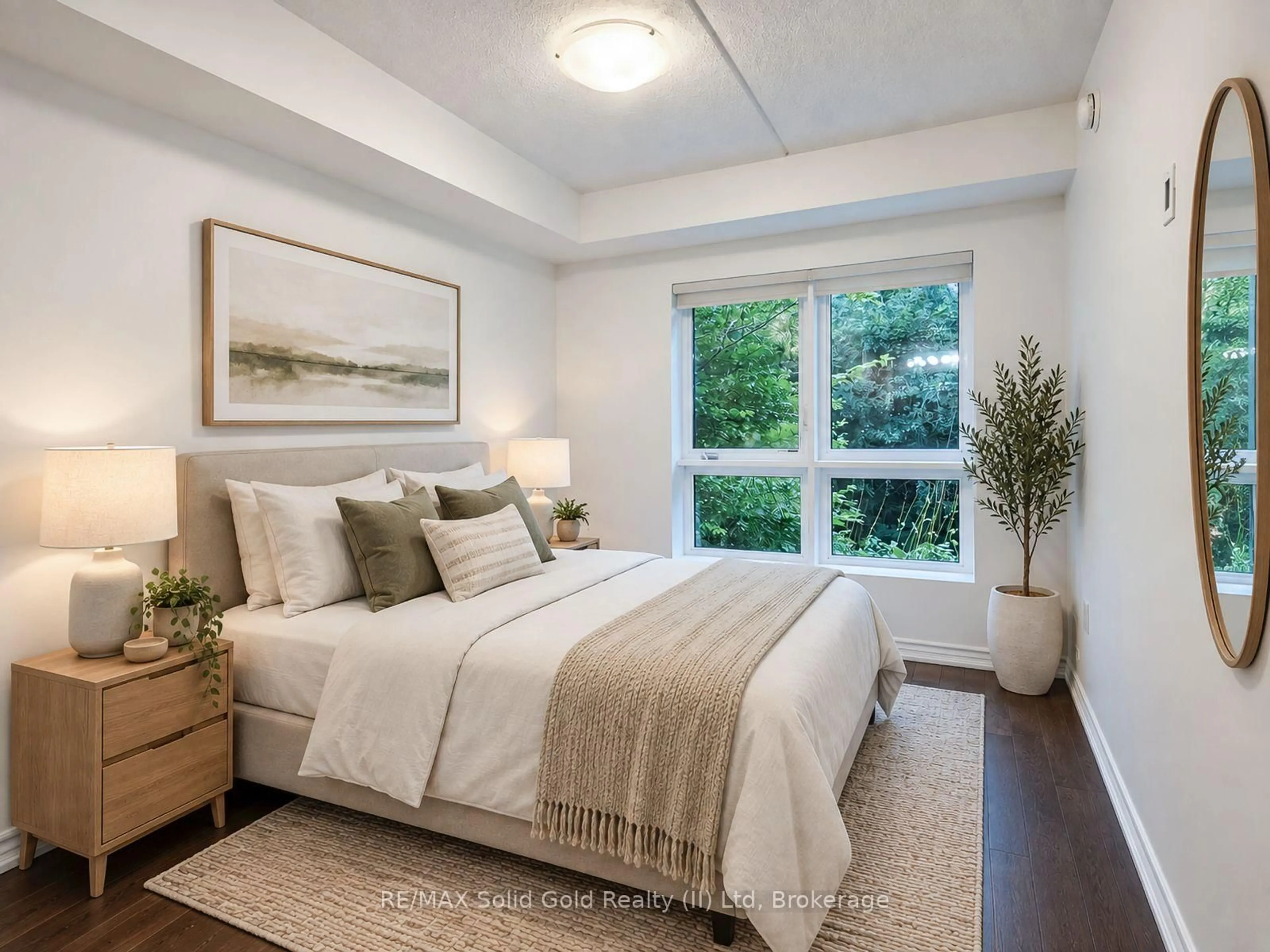 Bedroom with bed, unknown for 50 Bryan Crt #LL05, Kitchener Ontario N2A 4N4
