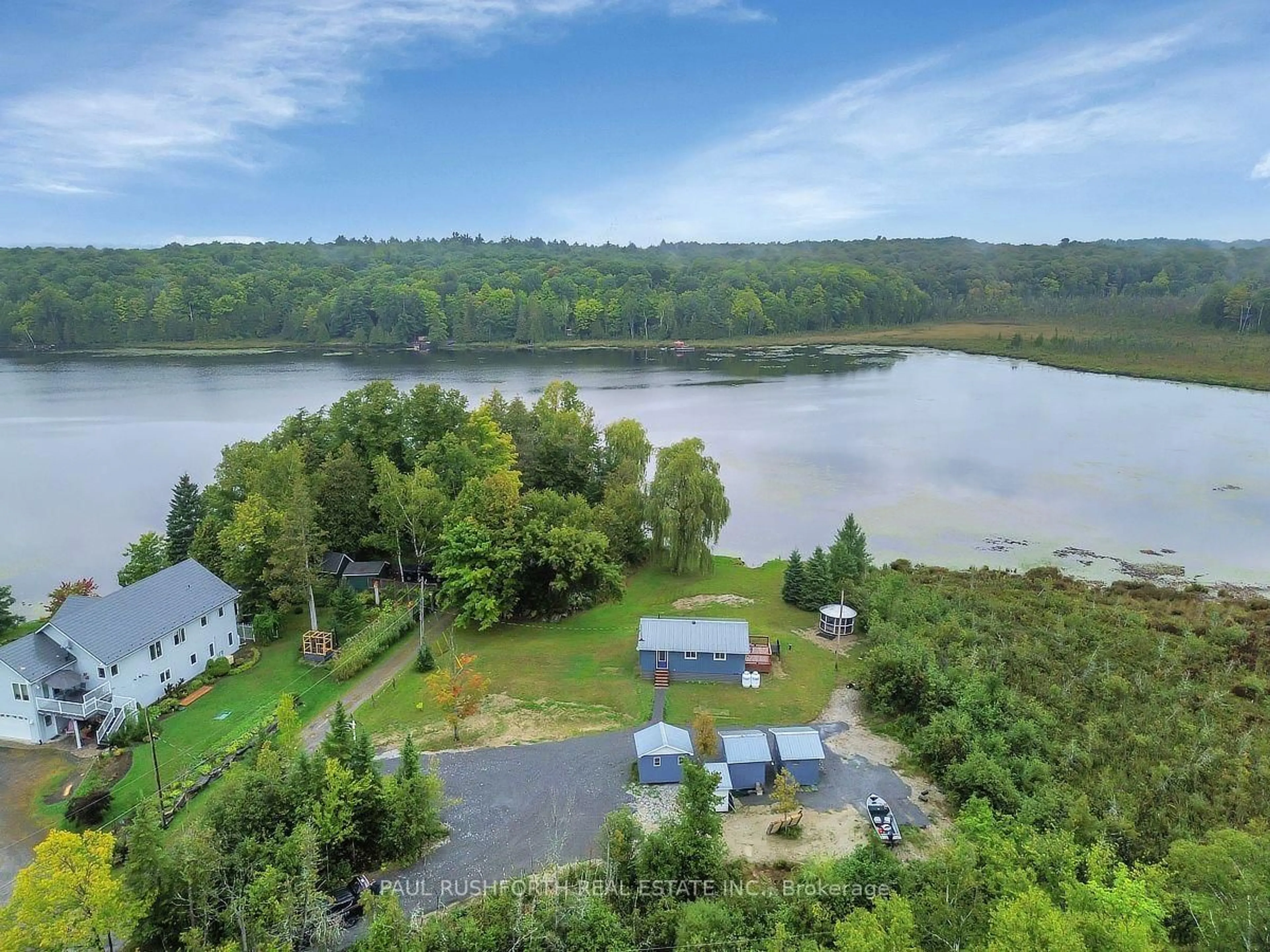 A pic from outside/outdoor area/front of a property/back of a property/a pic from drone, water/lake/river/ocean view for 174 Parsons Way, Lanark Ontario K0G 1K0