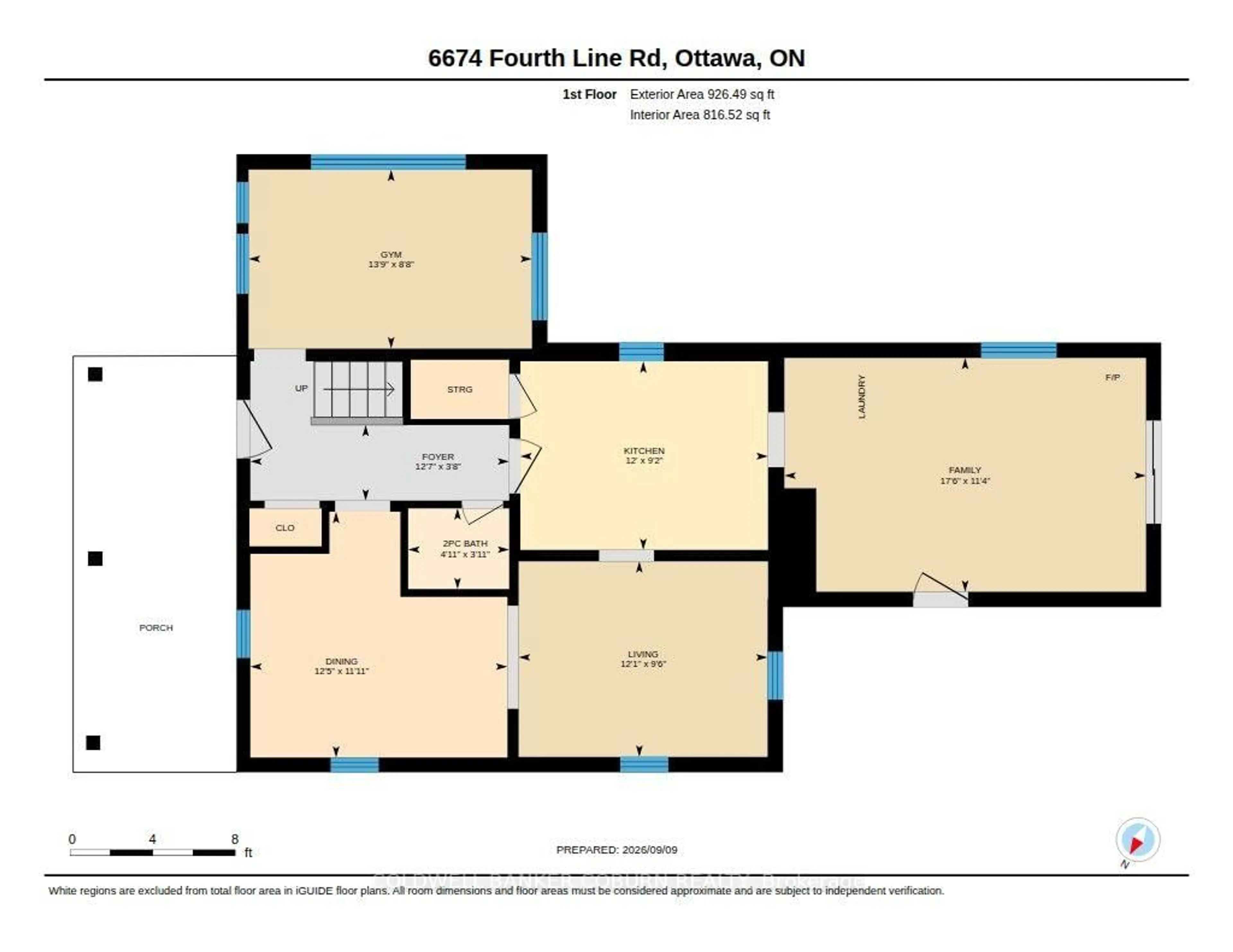 Floor plan for 6674 FOURTH LINE Rd, North Gower Ontario K0A 2T0
